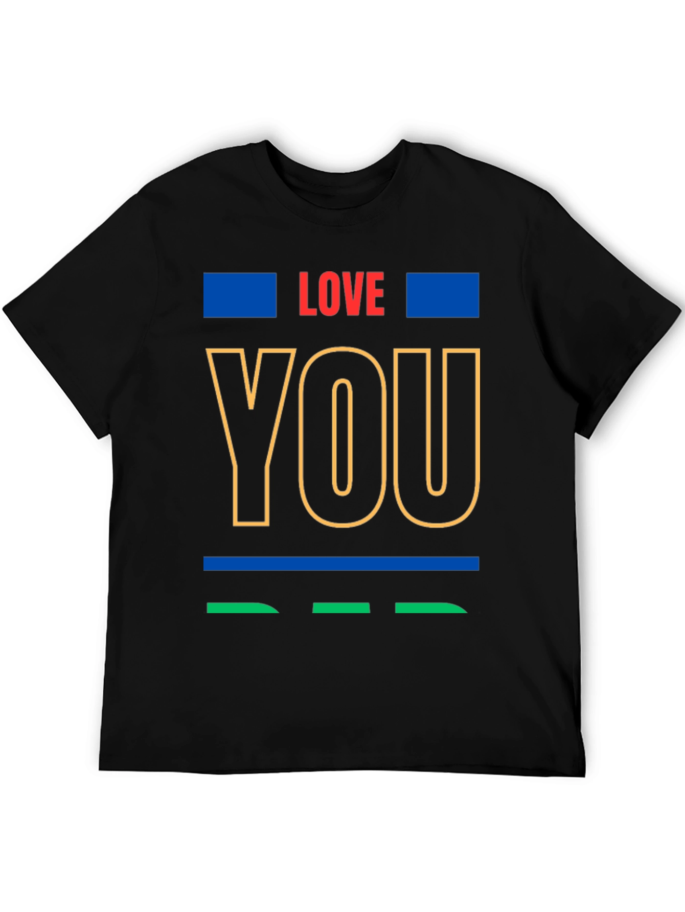 Love You Graphic Print Crew Neck T-Shirt