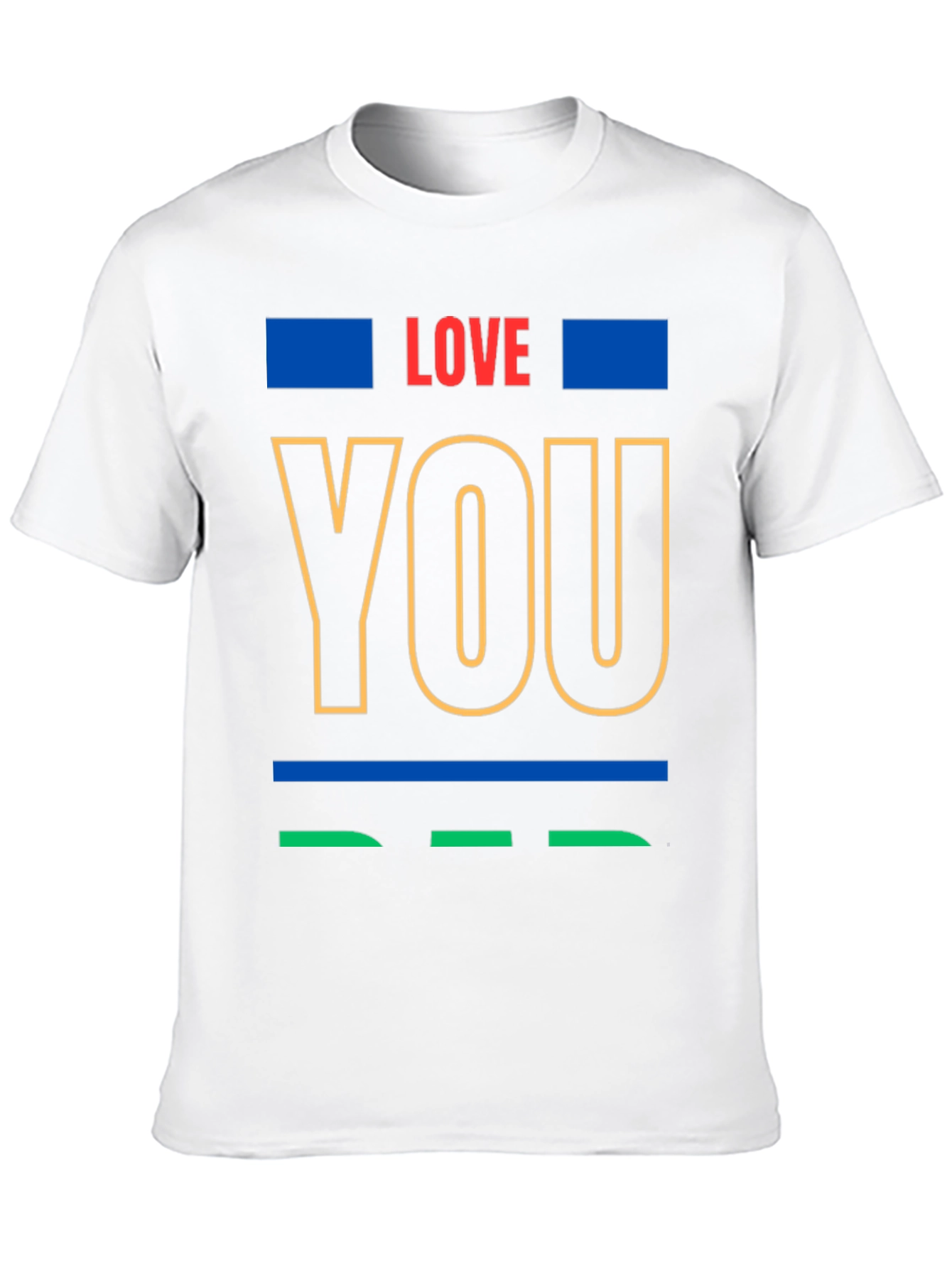 Love You Graphic Print Crew Neck T-Shirt