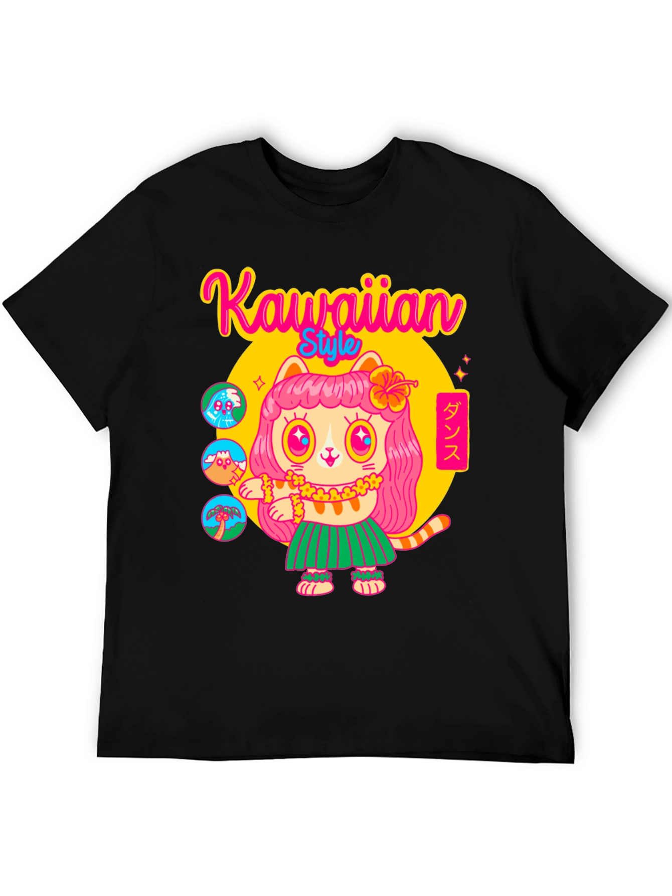 Kawaiian Style T-Shirt - Cute Cat Dance
