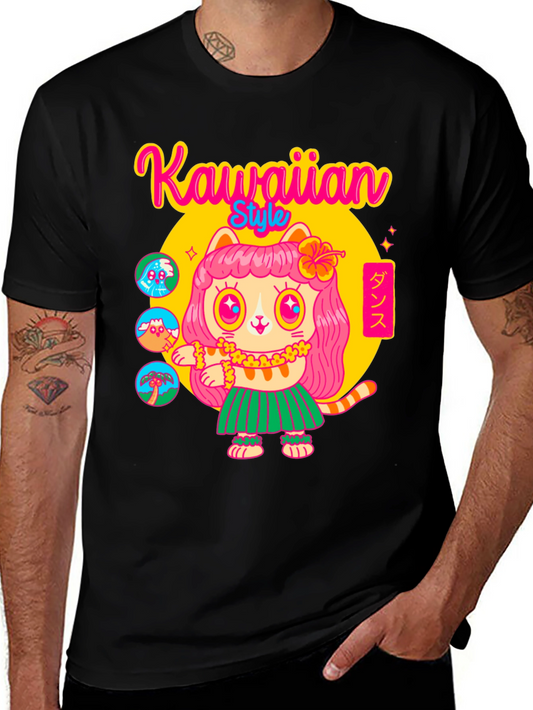Kawaiian Style T-Shirt - Cute Cat Dance