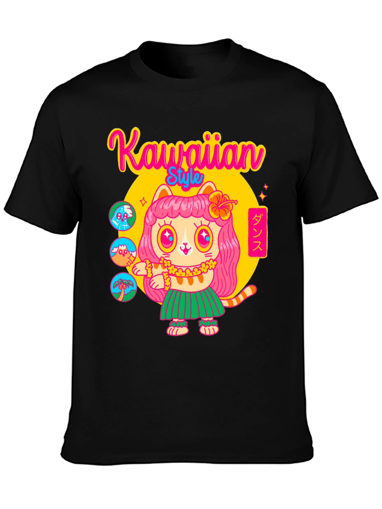 Kawaiian Style T-Shirt - Cute Cat Dance