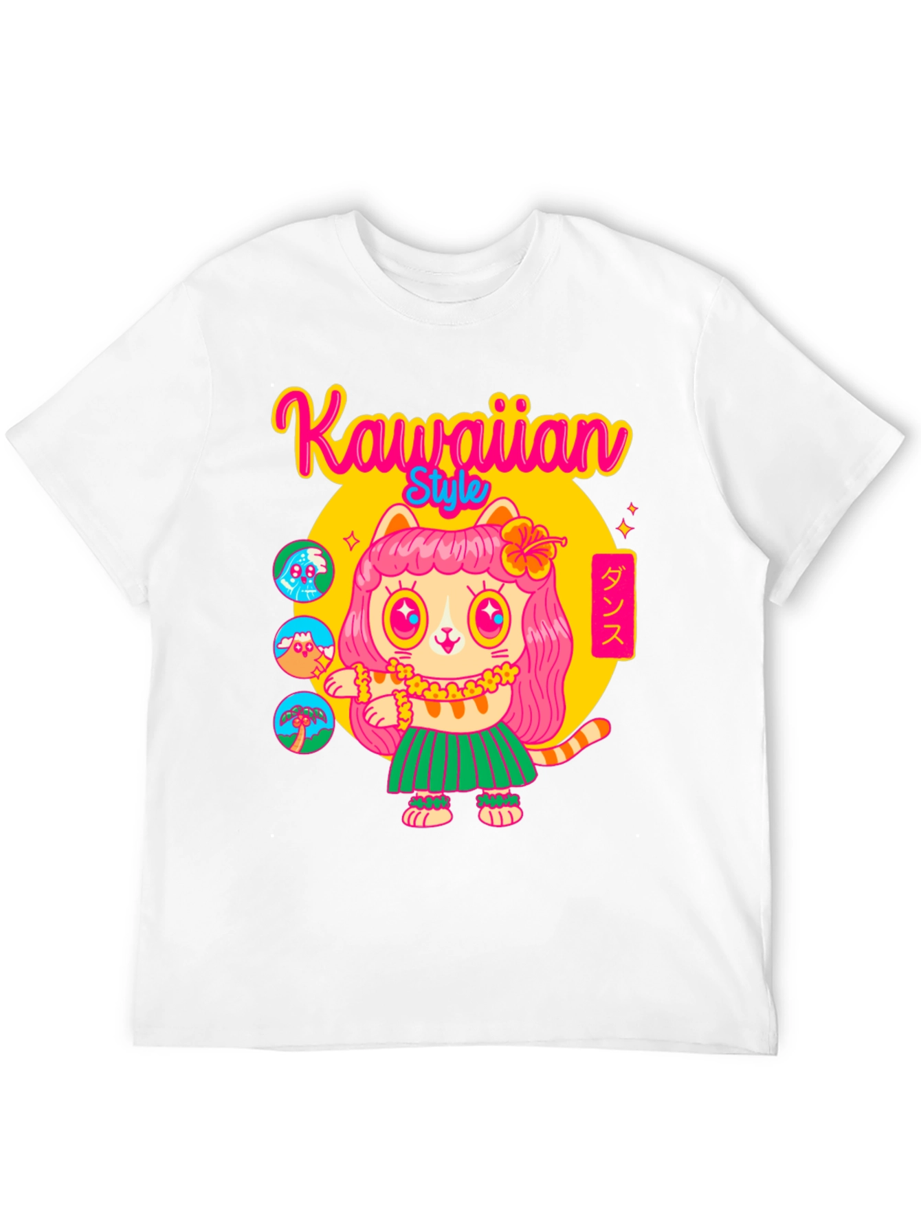 Kawaiian Style T-Shirt - Cute Cat Dance