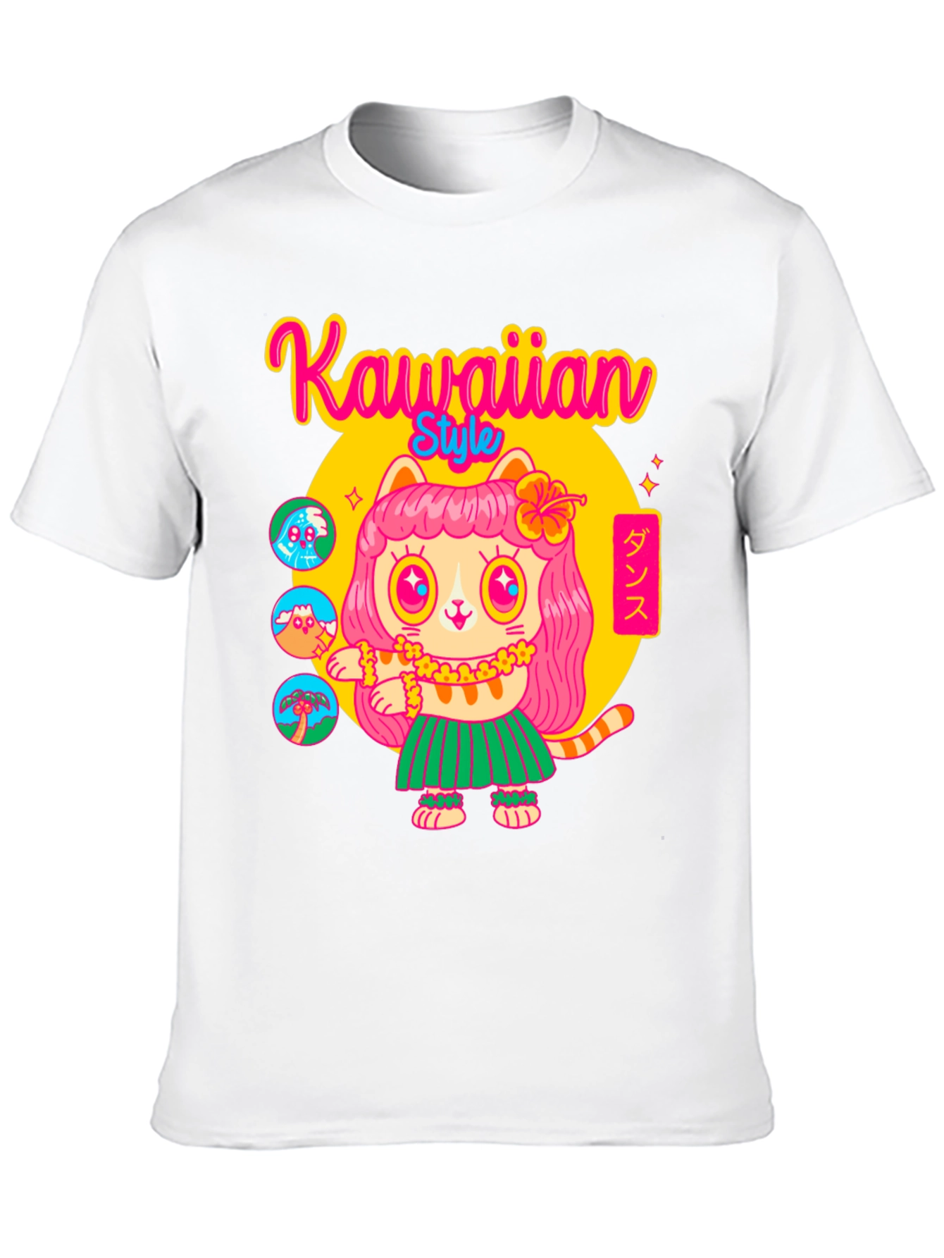 Kawaiian Style T-Shirt - Cute Cat Dance