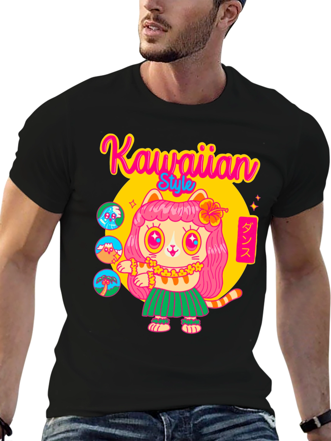 Kawaiian Style T-Shirt - Cute Cat Dance