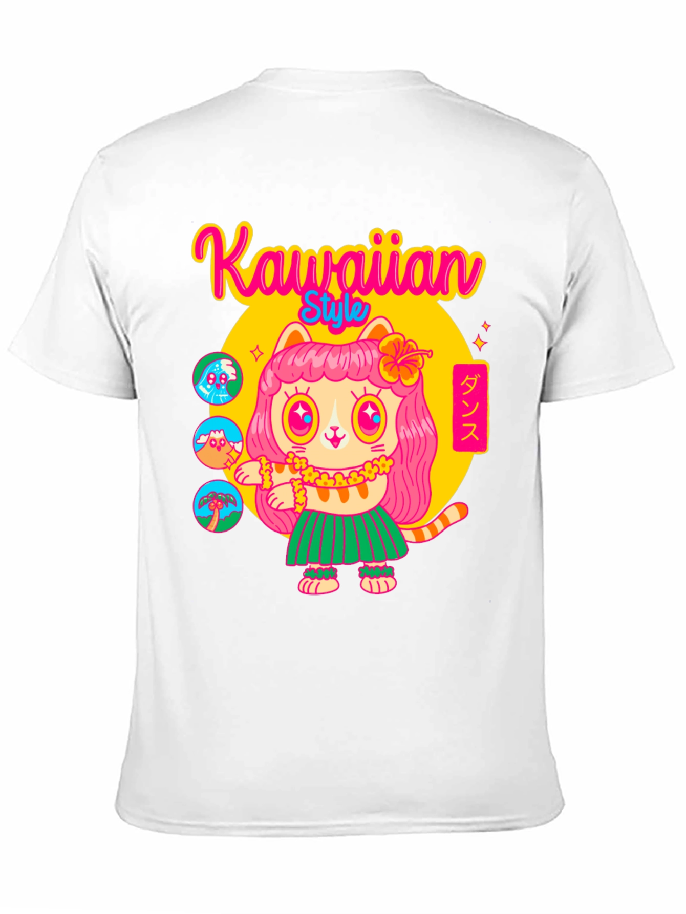 Kawaiian Style T-Shirt - Cute Cat Dance
