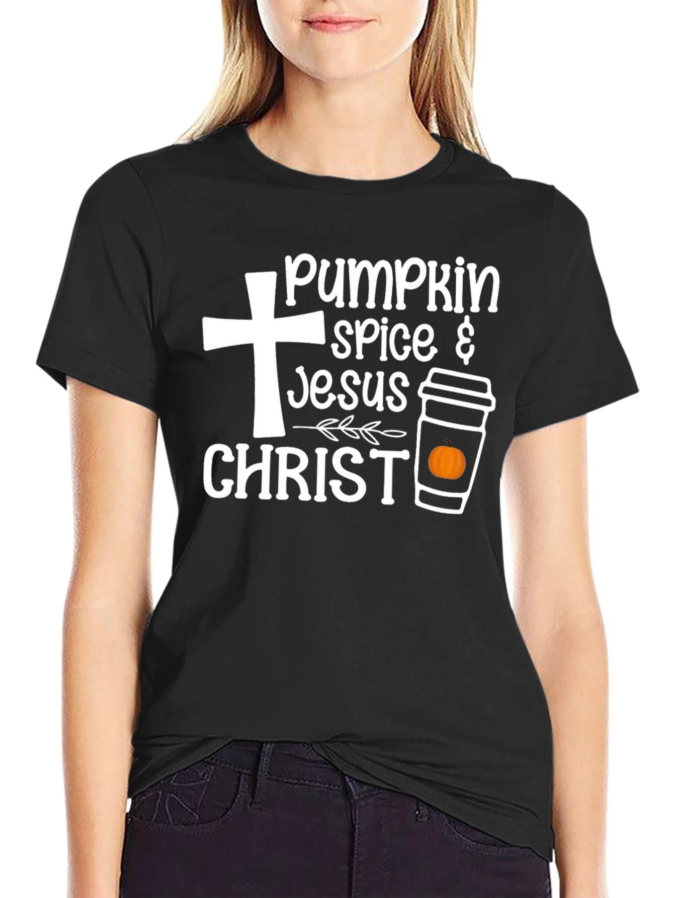 Pumpkin Spice Jesus Christ Graphic T-Shirt