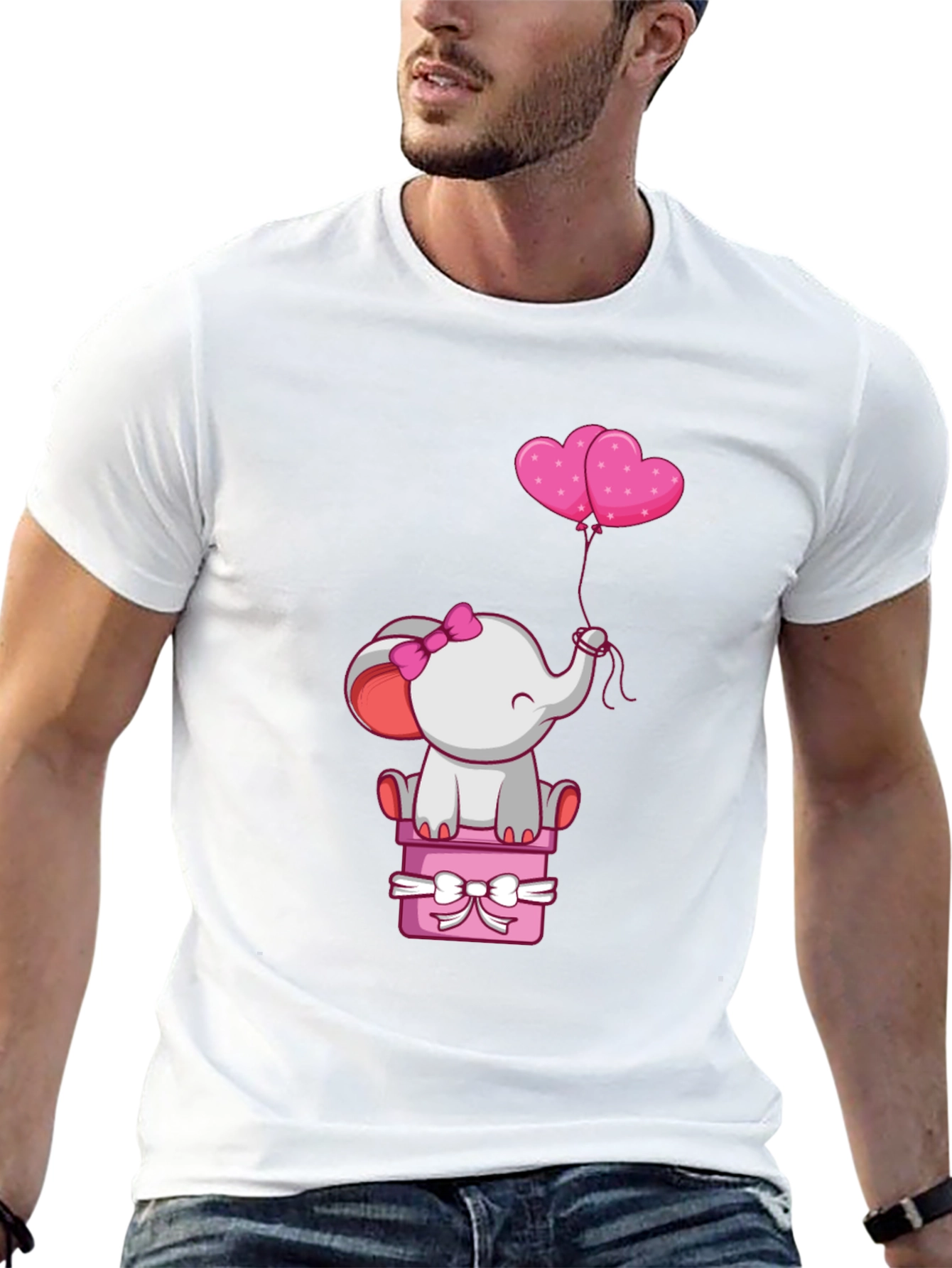 Elephant Heart Balloons Graphic Tee
