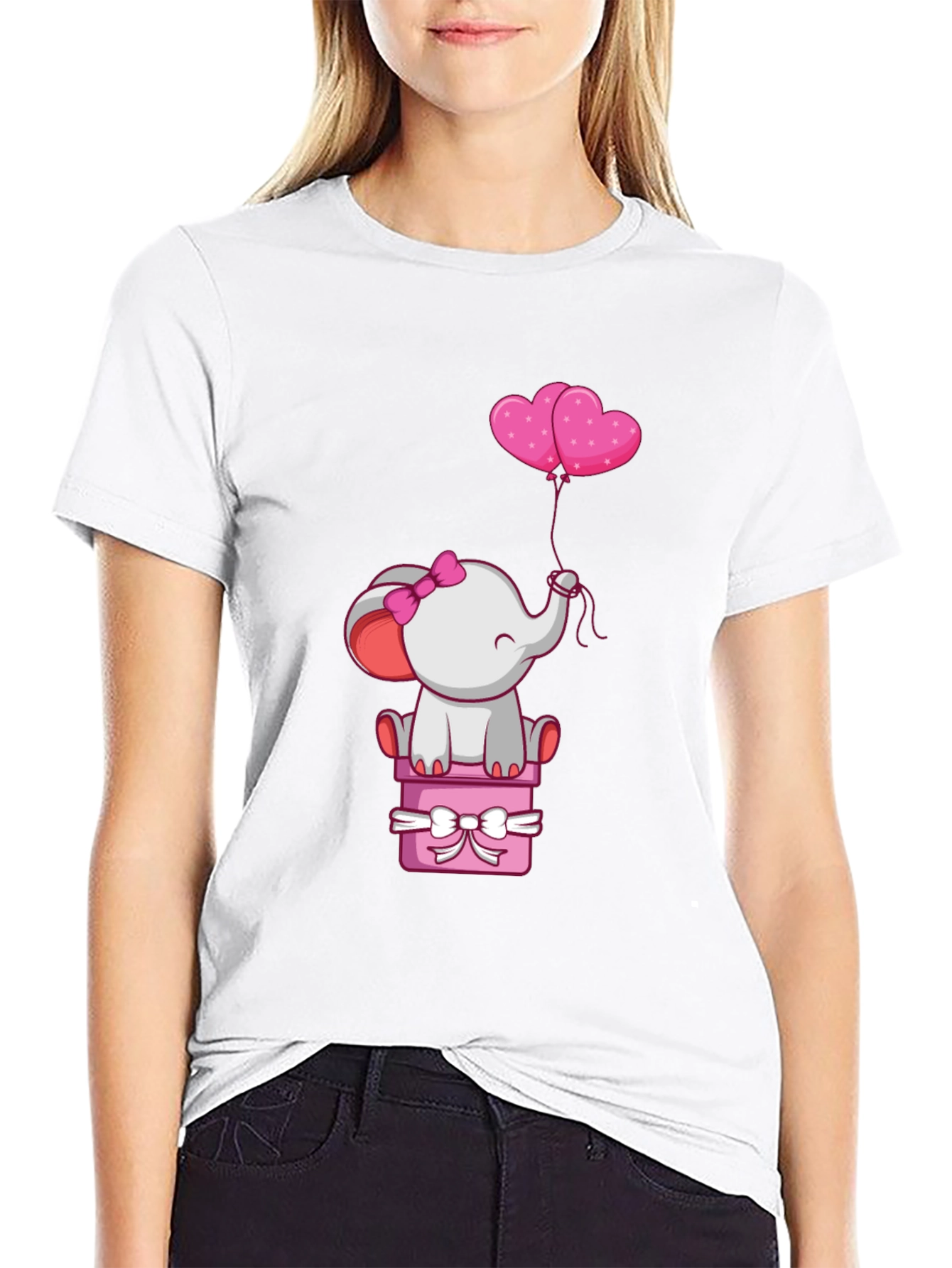Elephant Heart Balloons Graphic Tee