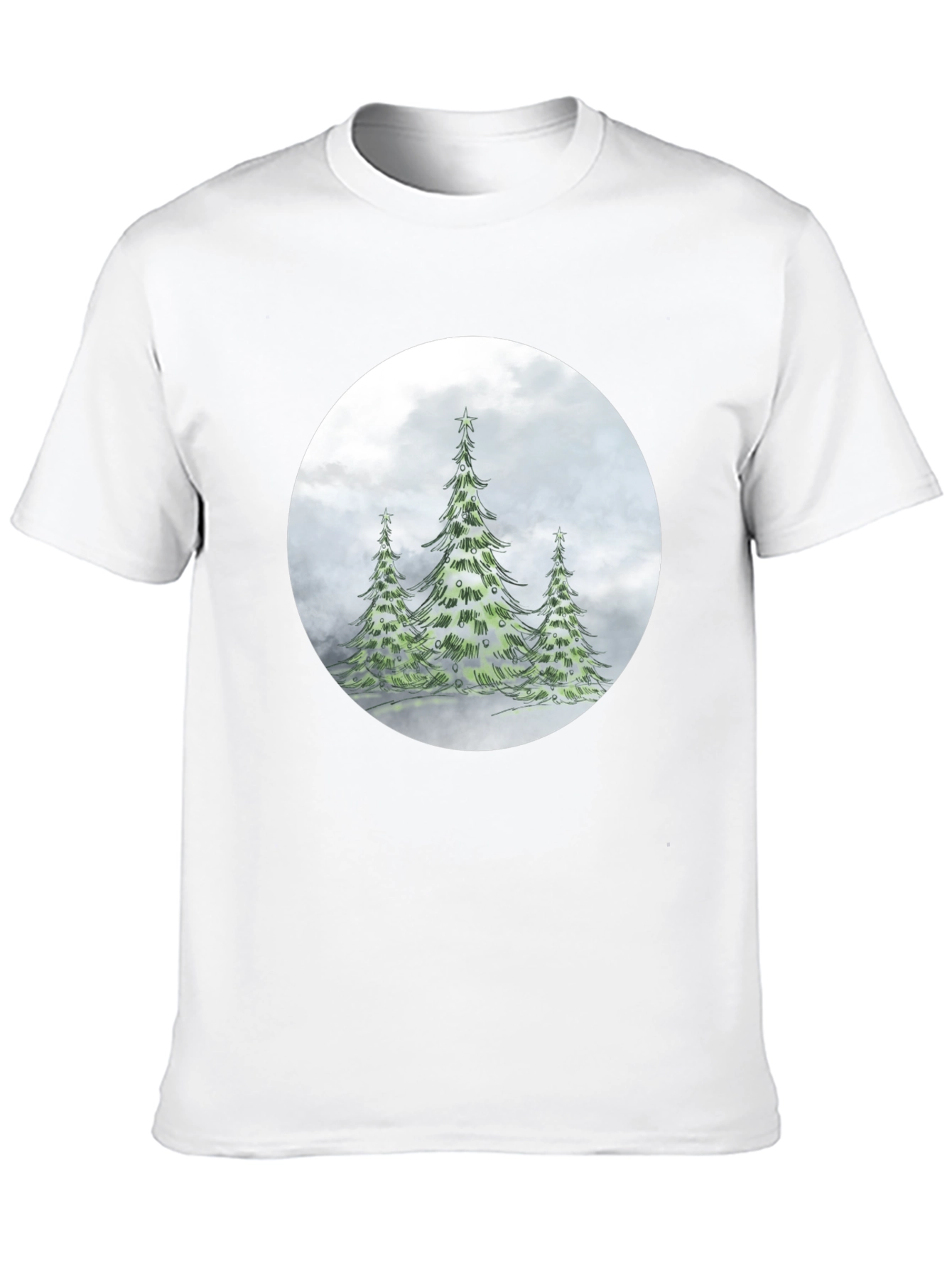 Winter Forest T-Shirt - Holiday Christmas Tree Design