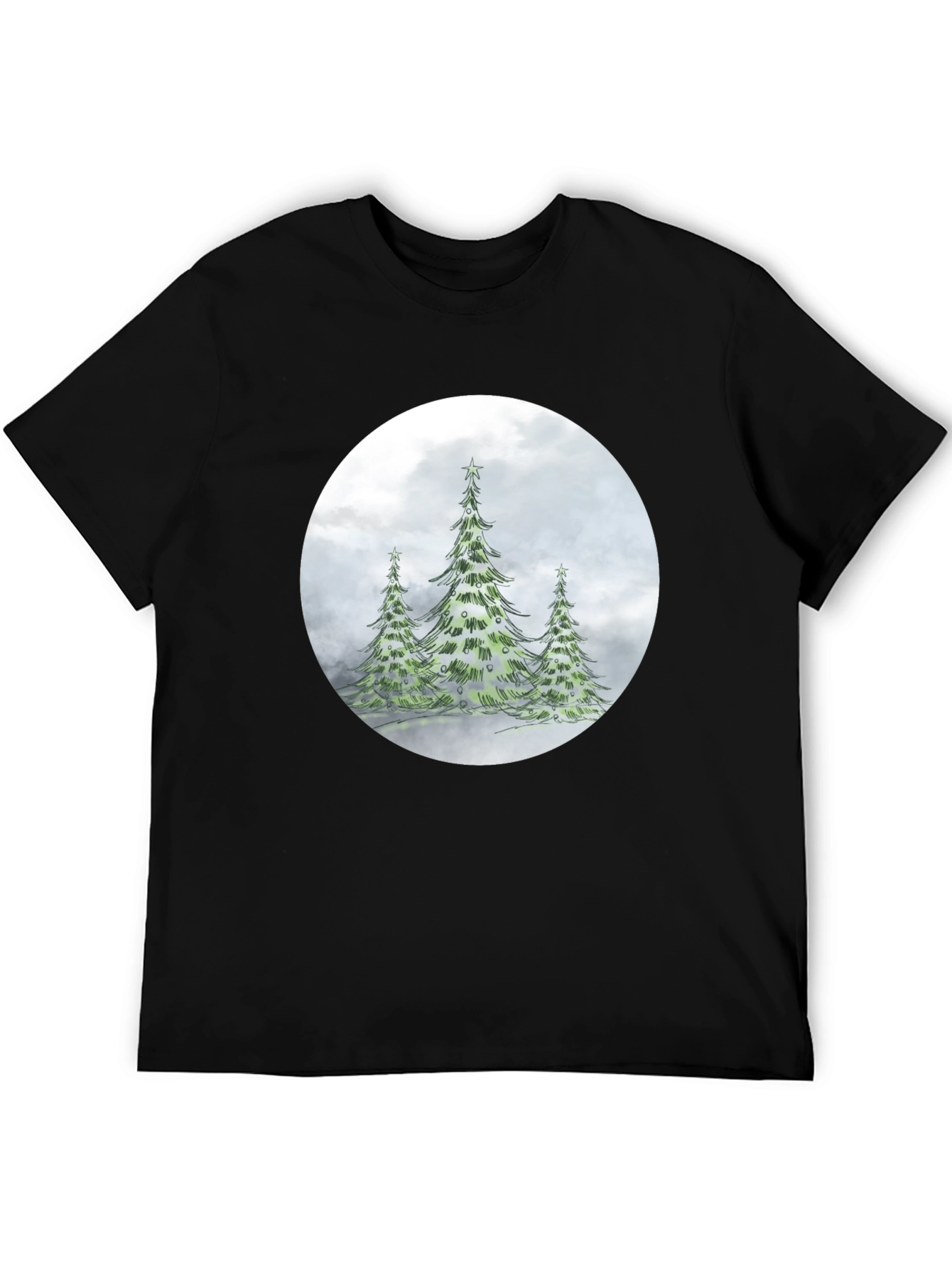 Winter Forest T-Shirt - Holiday Christmas Tree Design