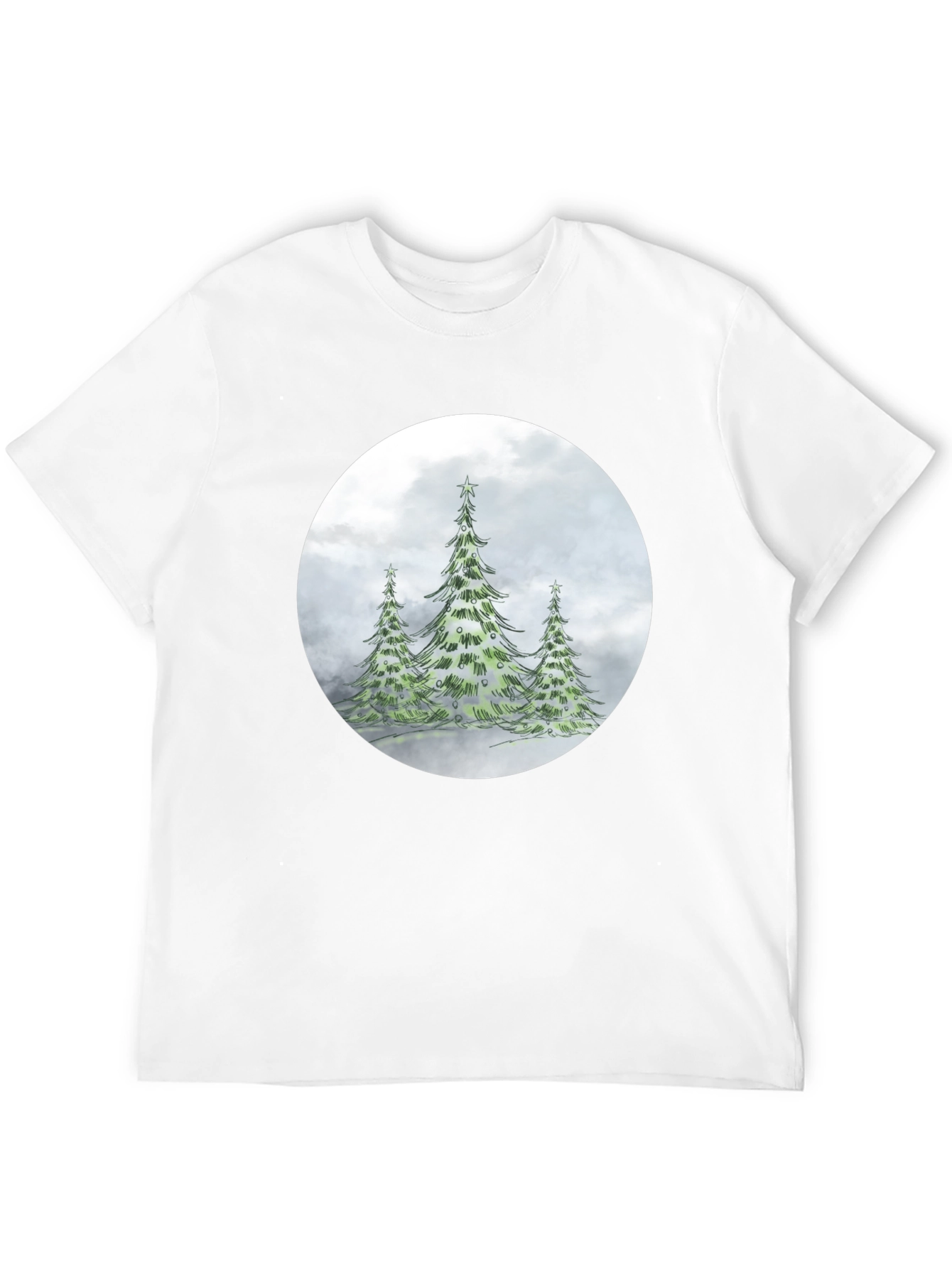 Winter Forest T-Shirt - Holiday Christmas Tree Design