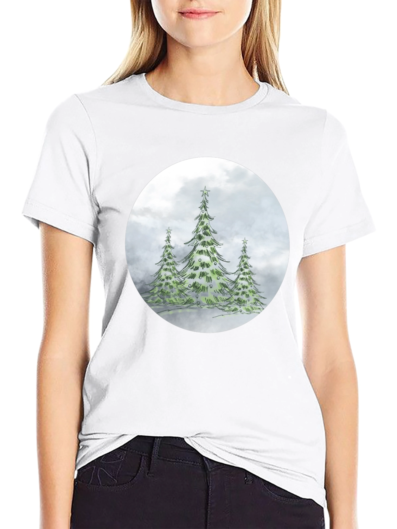 Winter Forest T-Shirt - Holiday Christmas Tree Design