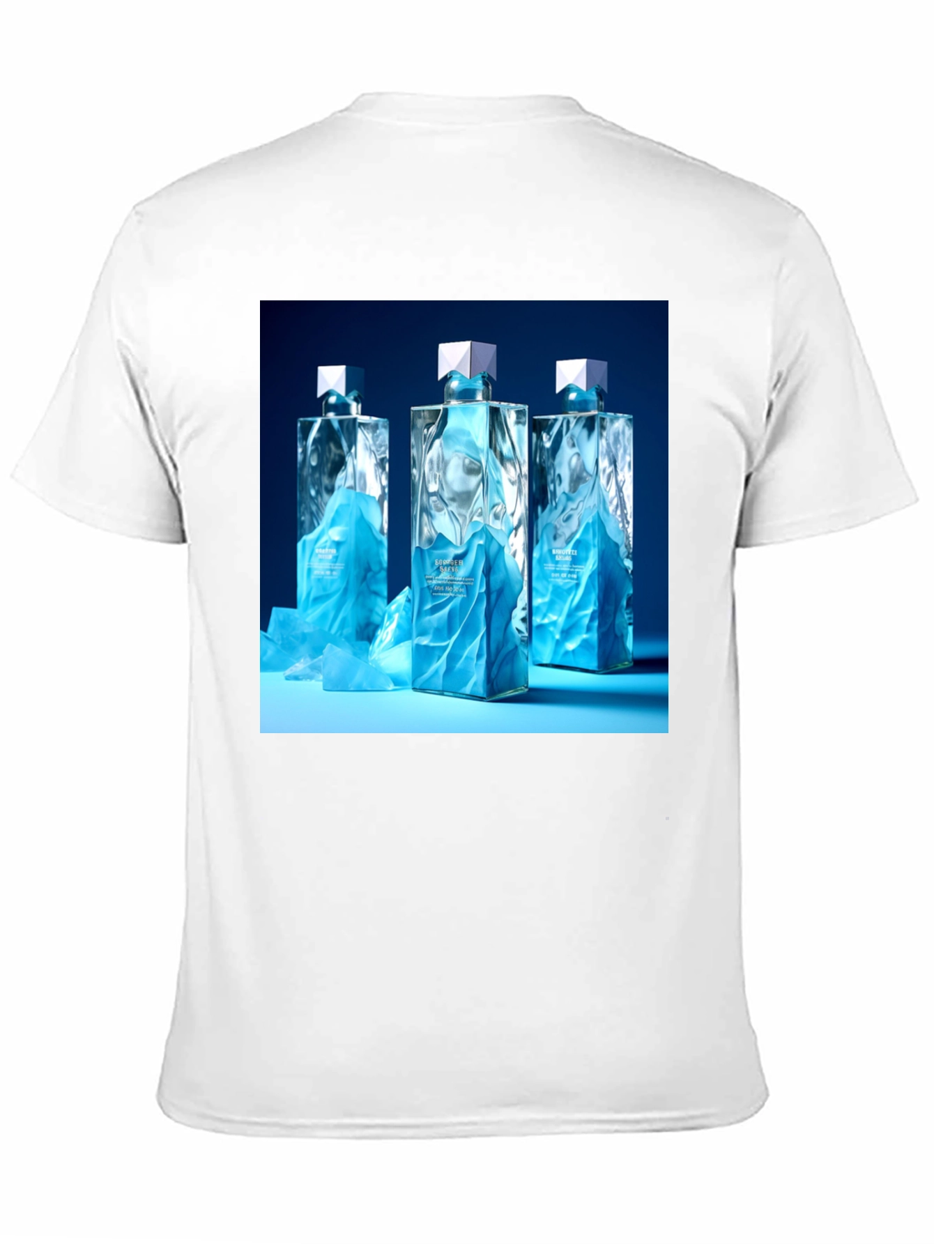Modern Graphic Tee with Designer Perfume Bottles
