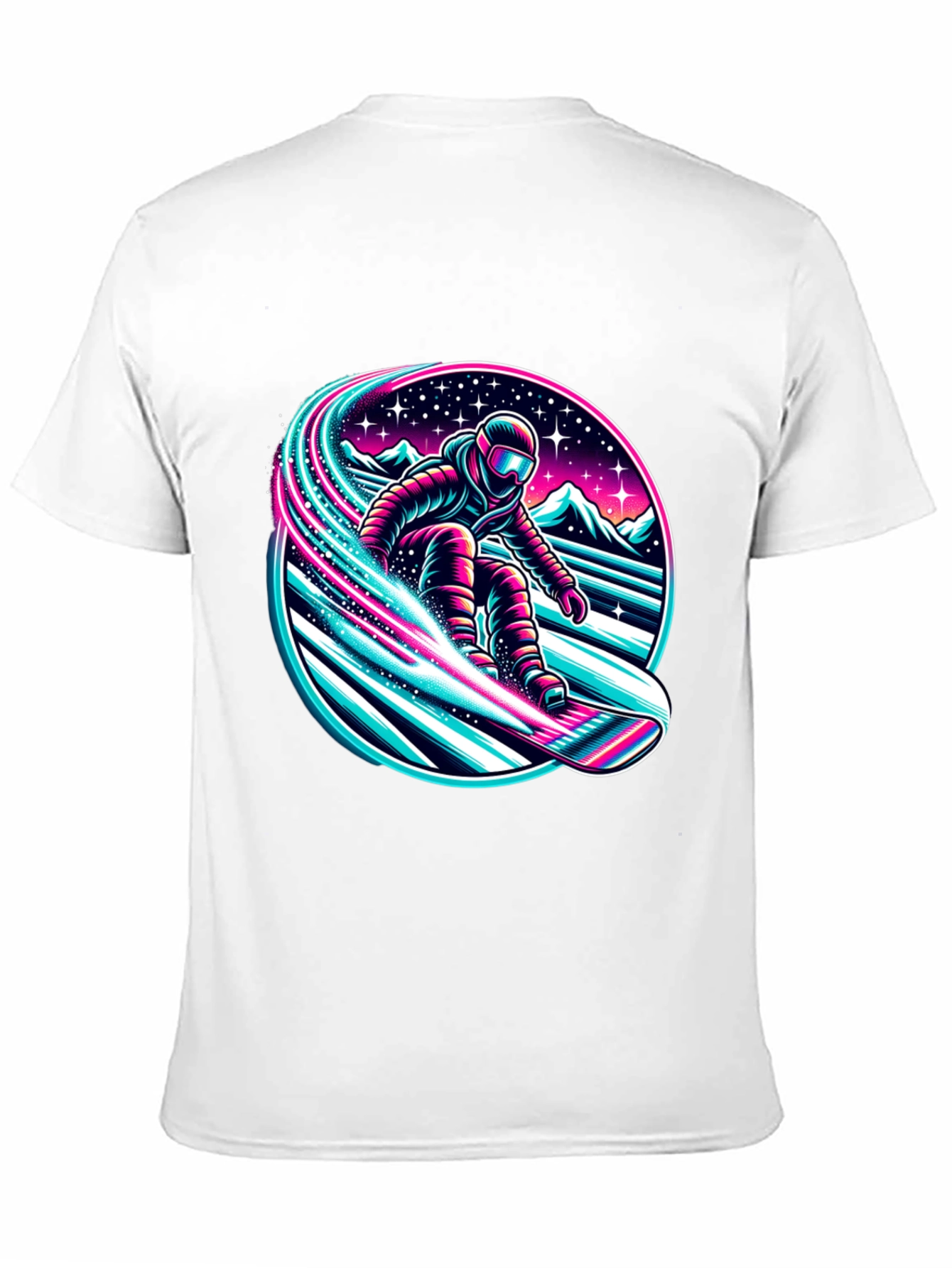 Neon Snowboarder Graphic T-Shirt
