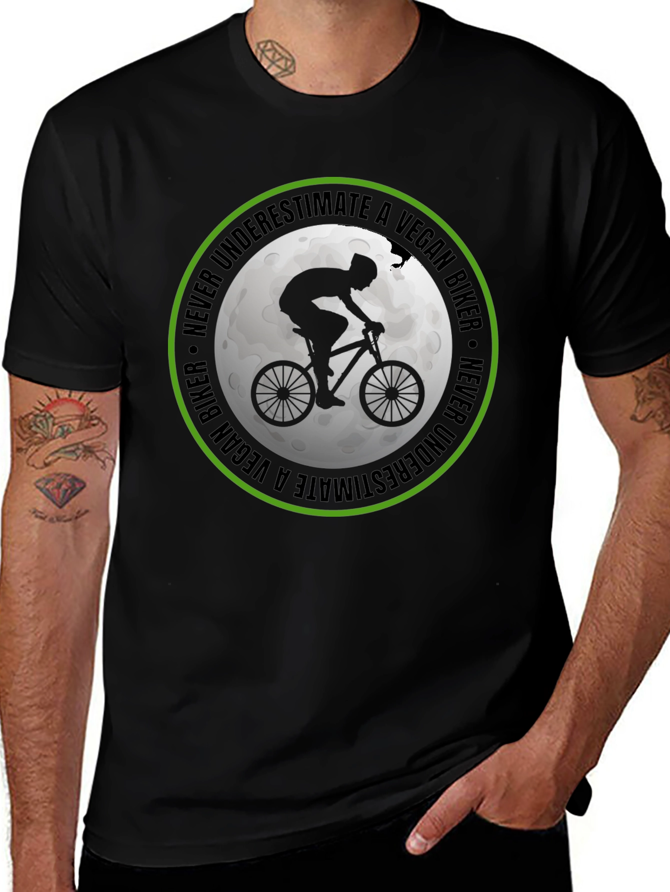 Vegan Biker T-Shirt: Never Underestimate!