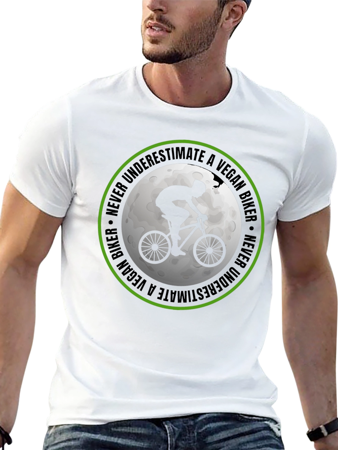 Vegan Biker T-Shirt: Never Underestimate!