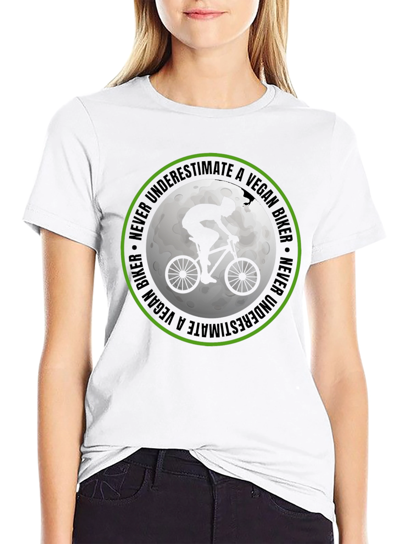 Vegan Biker T-Shirt: Never Underestimate!