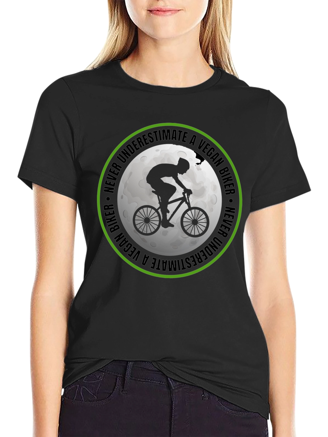 Vegan Biker T-Shirt: Never Underestimate!