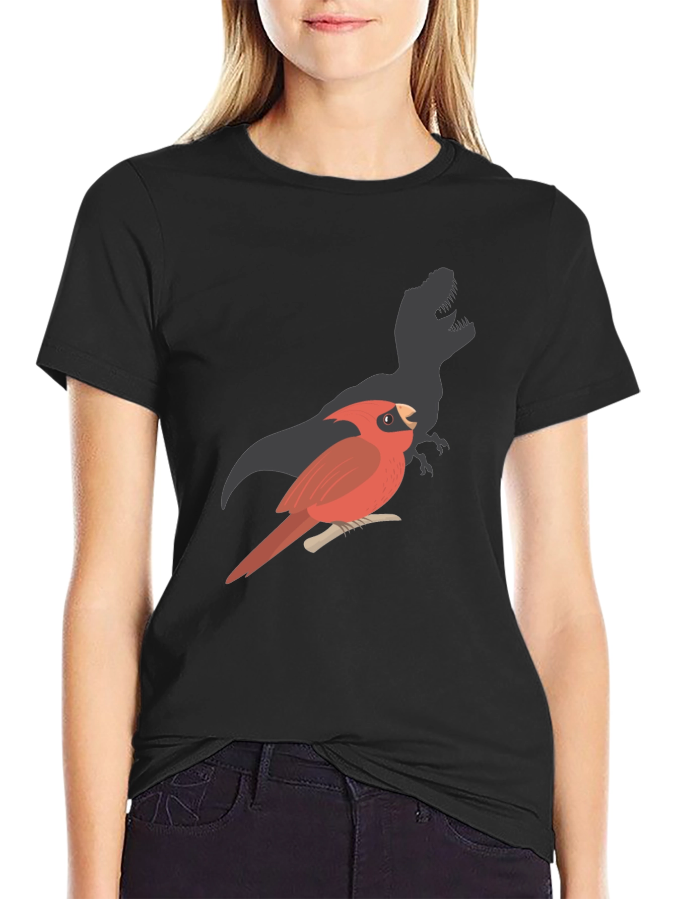 Cardinal Dinosaur Shadow T-Shirt