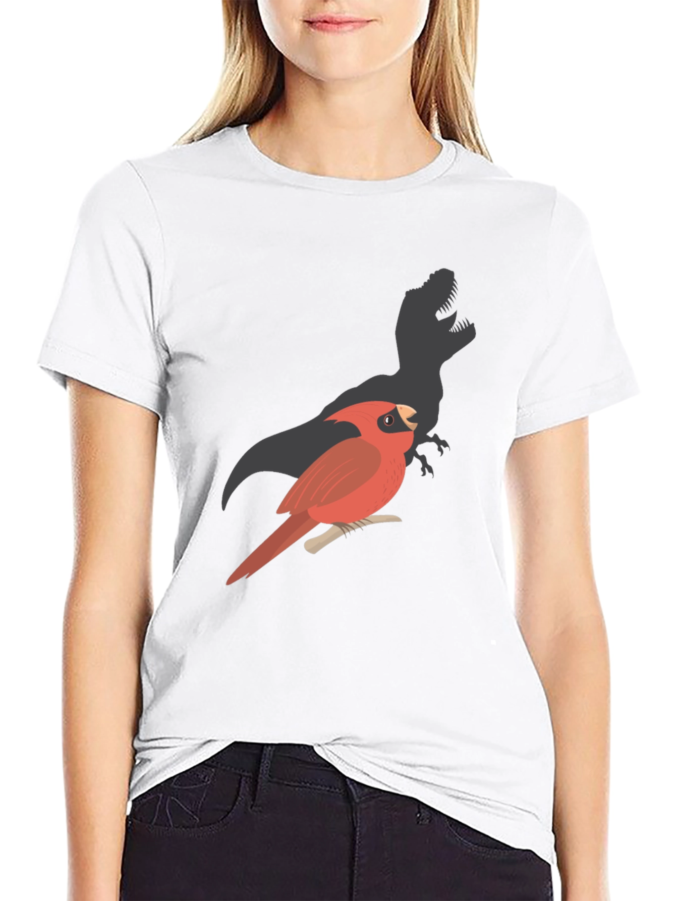 Cardinal Dinosaur Shadow T-Shirt