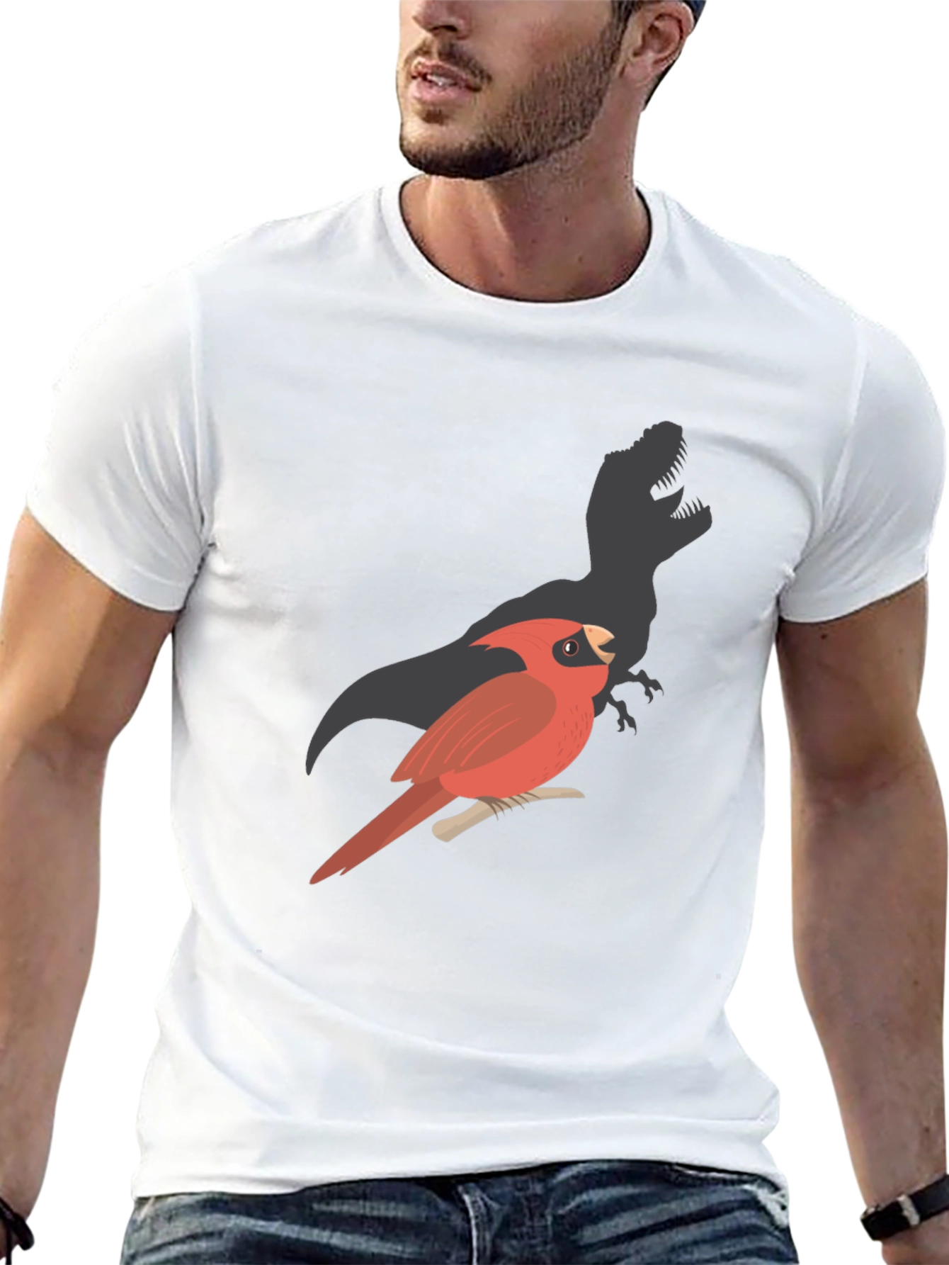 Cardinal Dinosaur Shadow T-Shirt