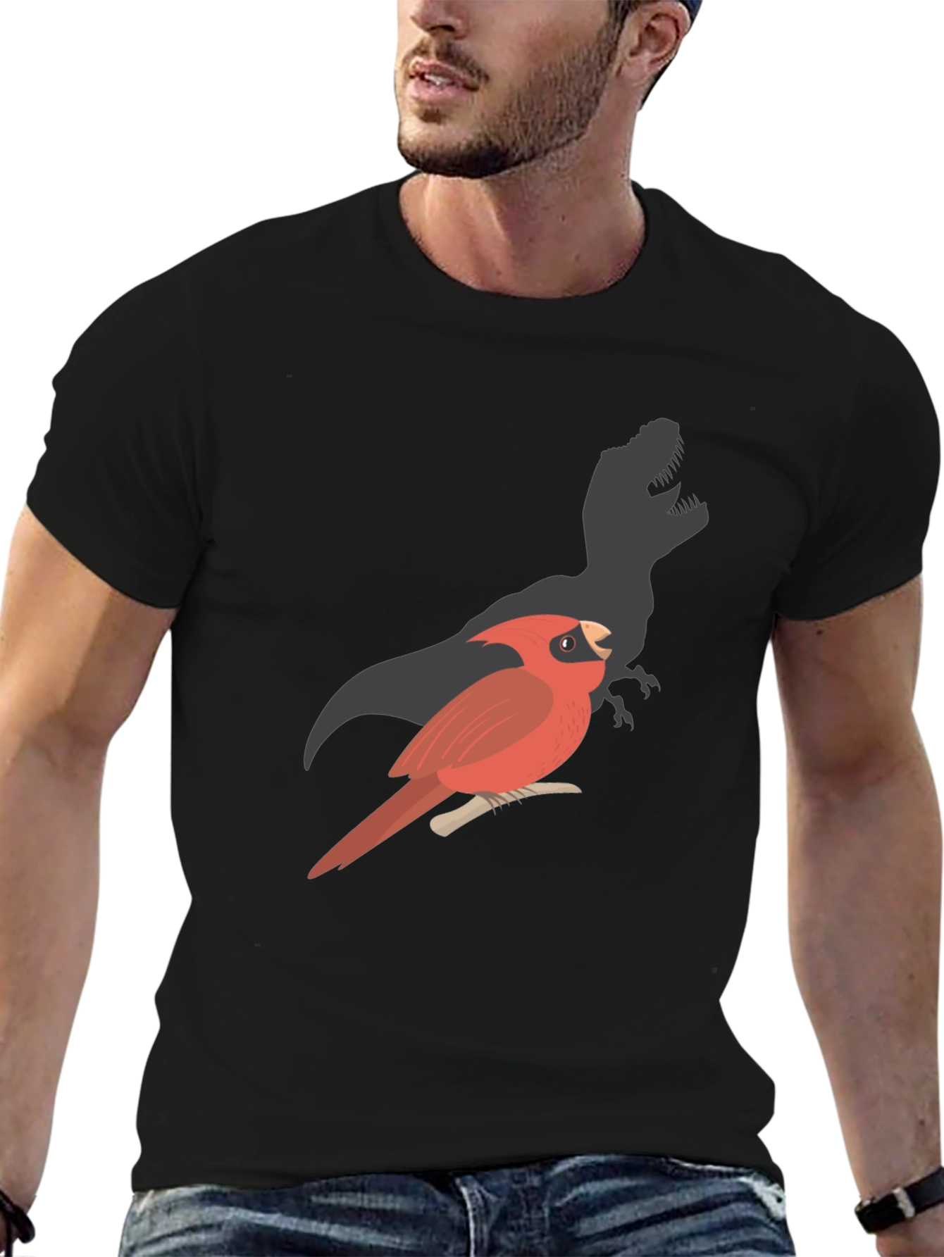 Cardinal Dinosaur Shadow T-Shirt