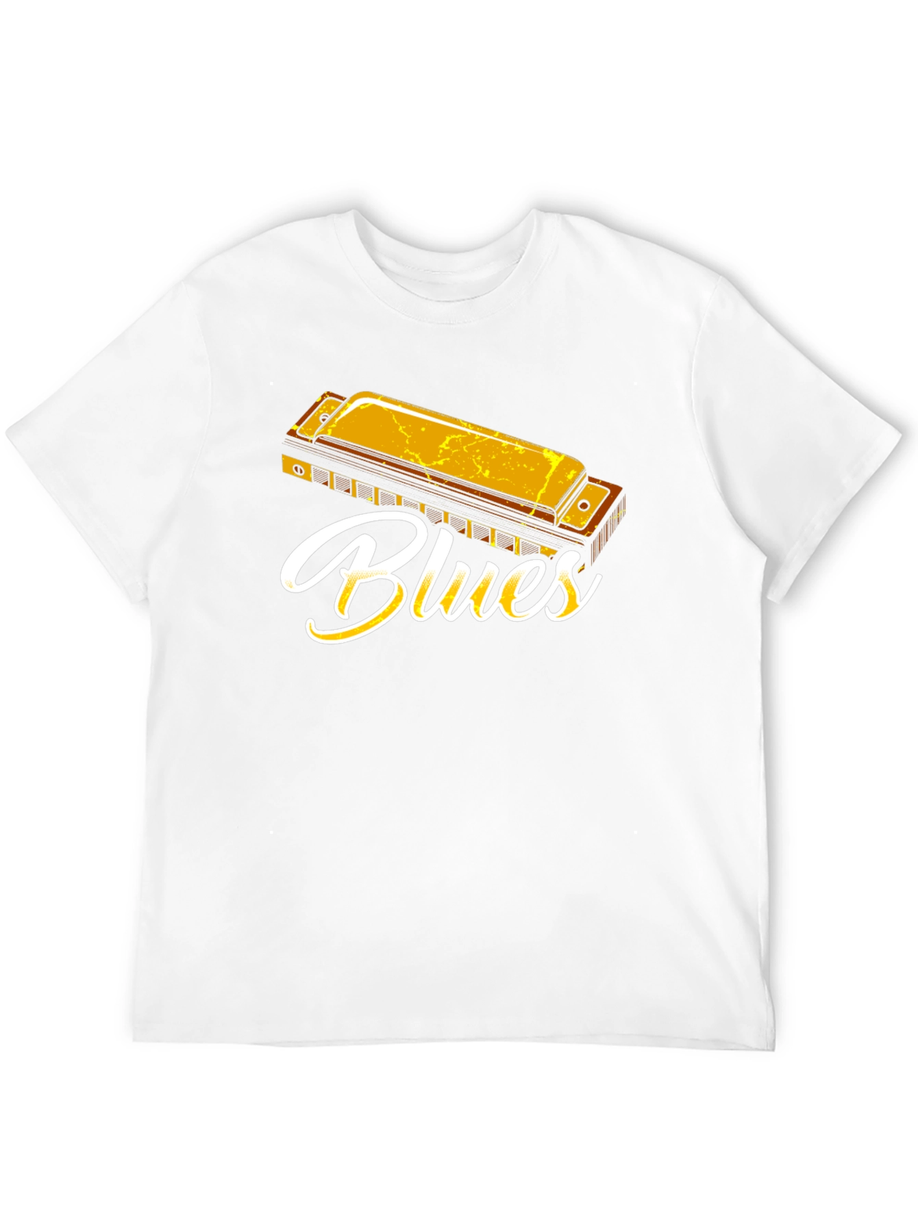 Blues Harmonica Graphic T-Shirt - Music Lover Tee
