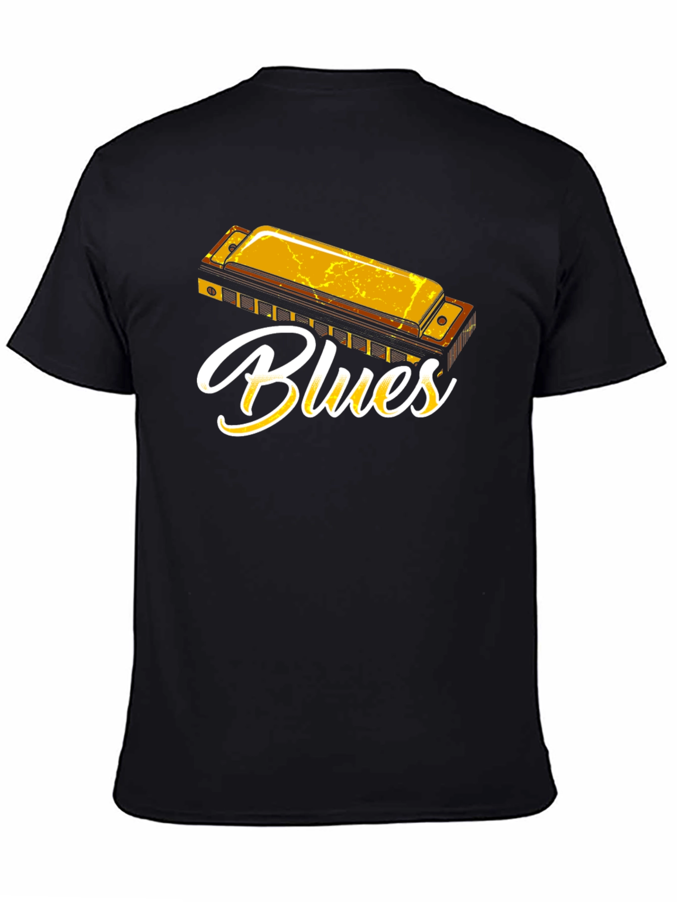 Blues Harmonica Graphic T-Shirt - Music Lover Tee