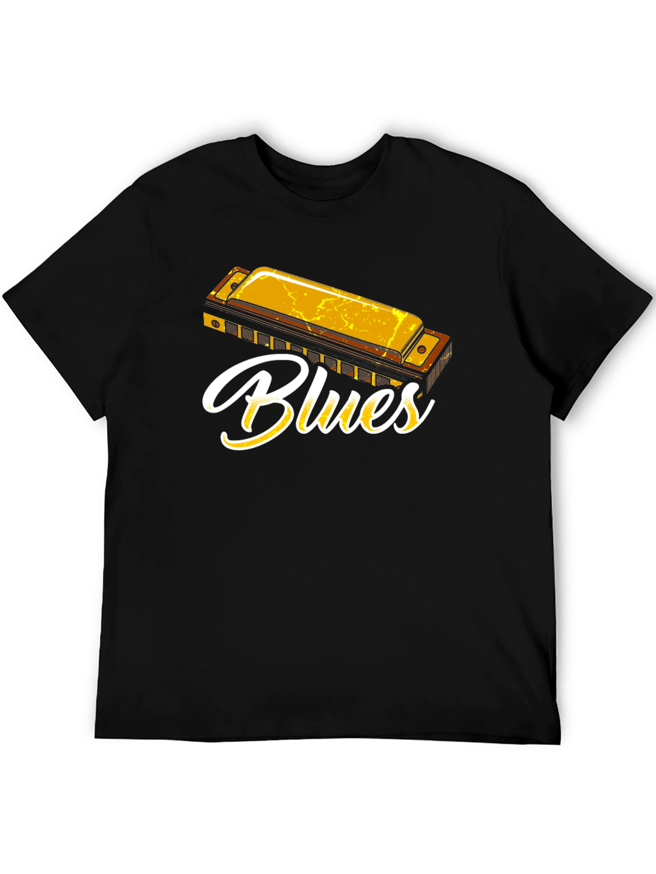 Blues Harmonica Graphic T-Shirt - Music Lover Tee