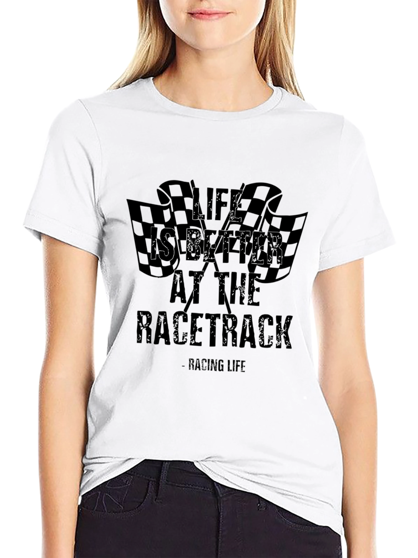Life is Better at the Racetrack Black T-Shirt