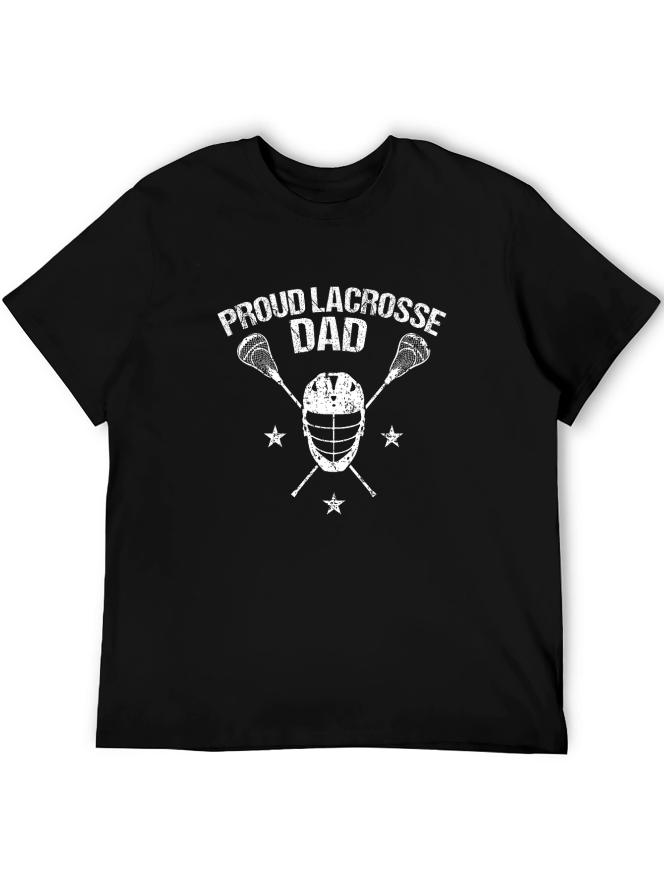Proud Lacrosse Dad Black T-Shirt