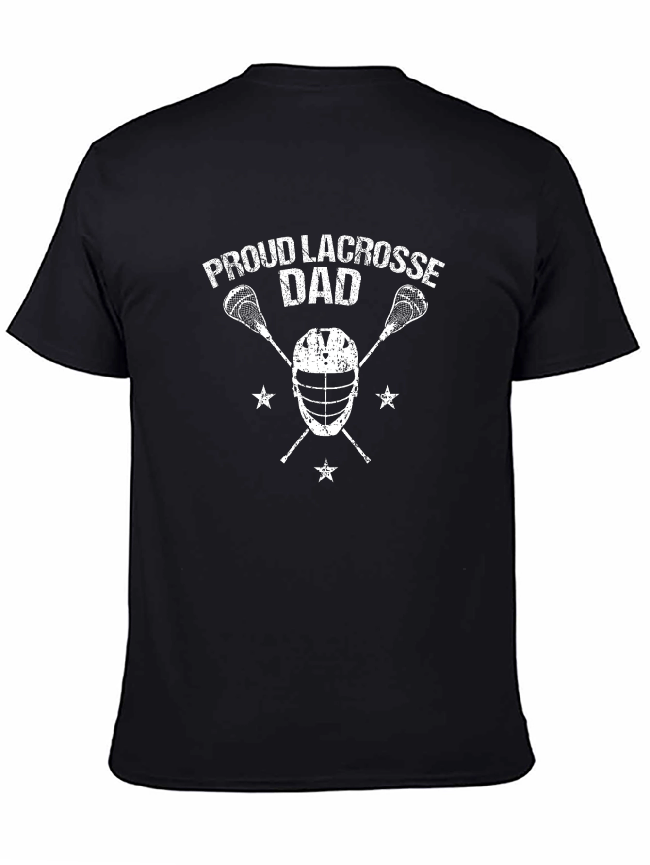 Proud Lacrosse Dad Black T-Shirt