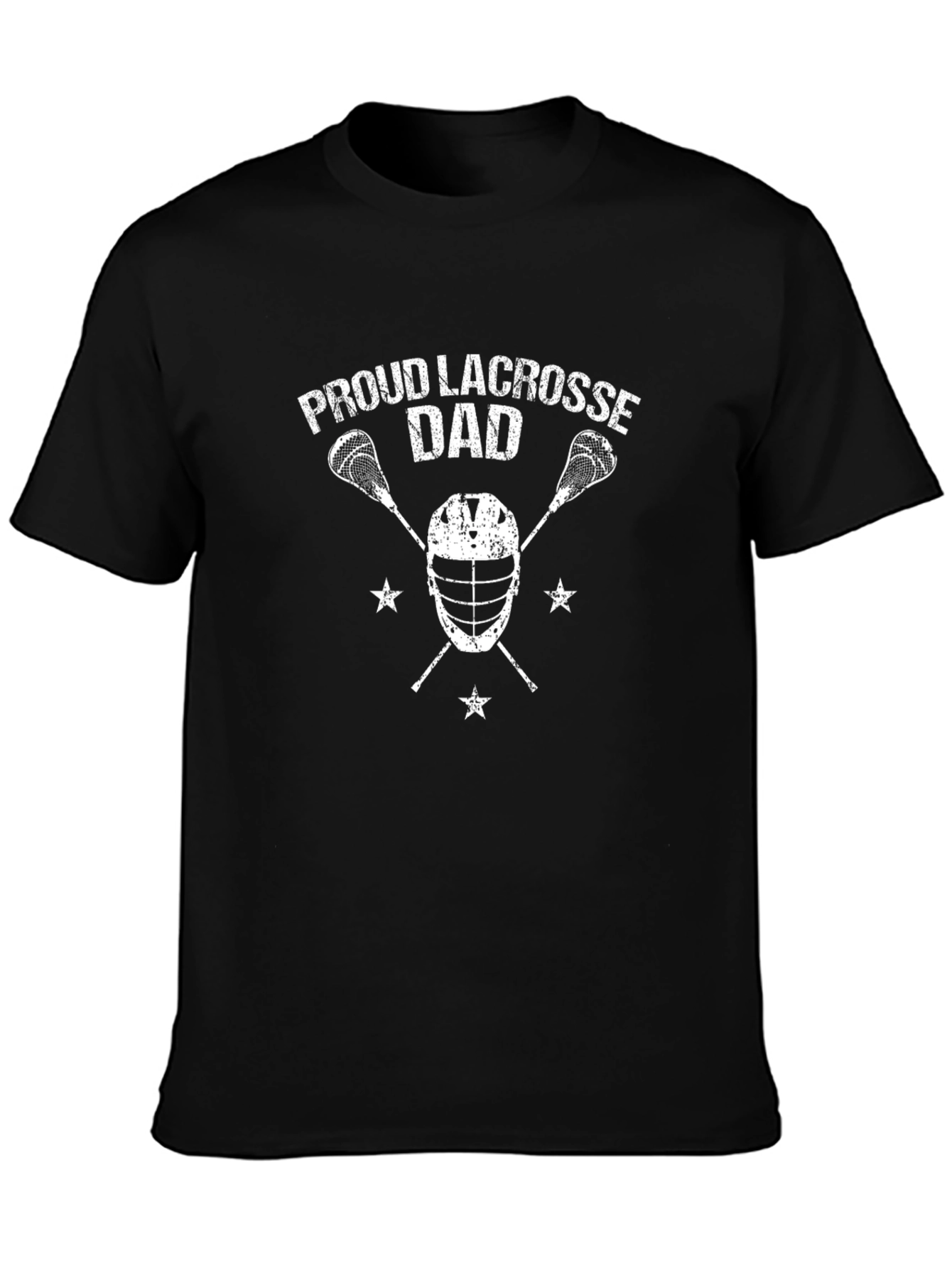 Proud Lacrosse Dad Black T-Shirt