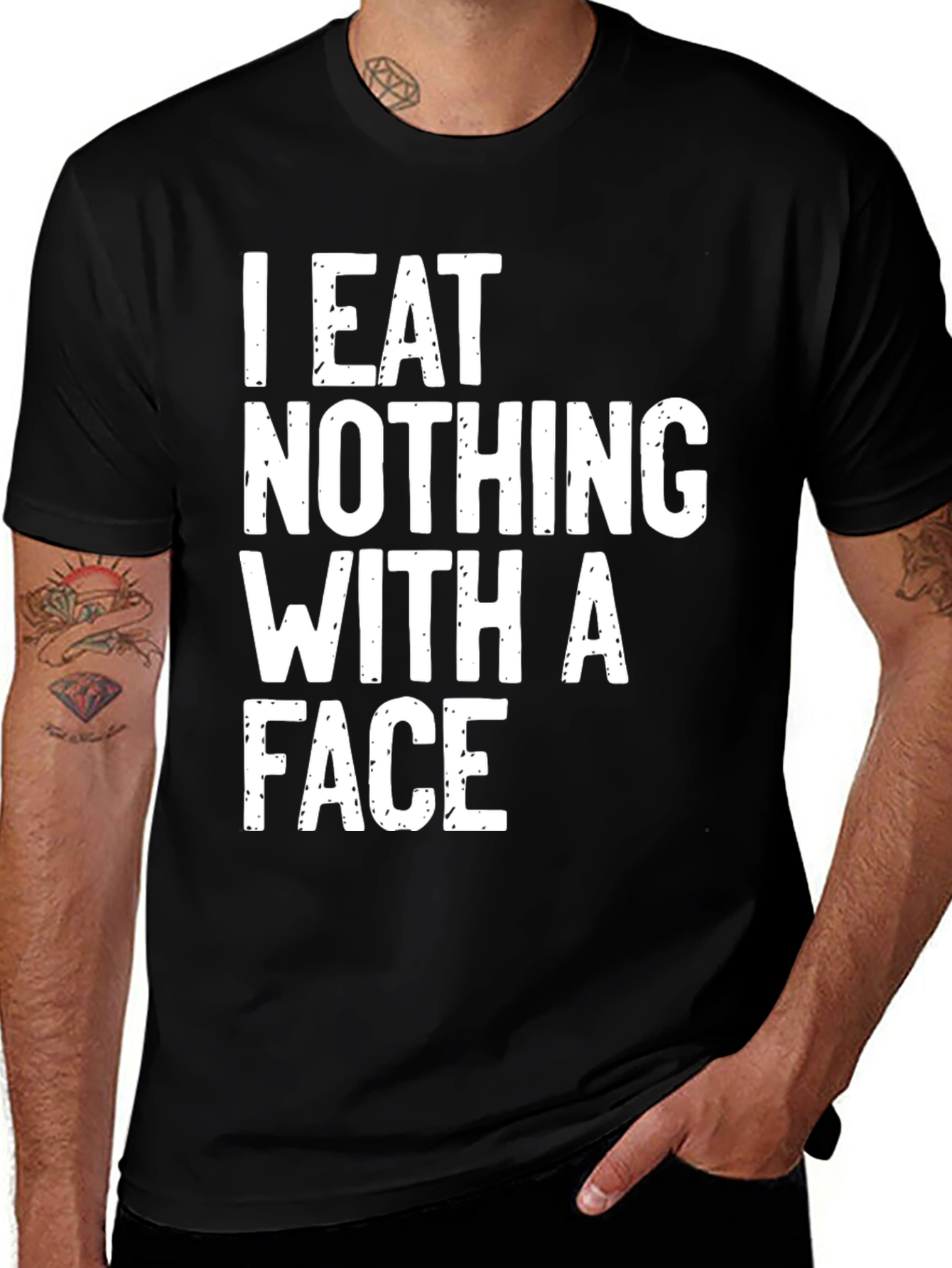 I Eat Nothing With a Face T-Shirt Vegan Vegetarian