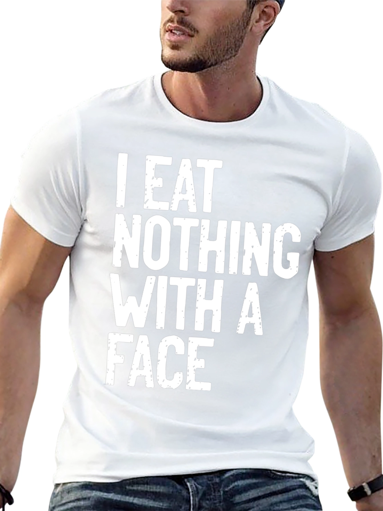 I Eat Nothing With a Face T-Shirt Vegan Vegetarian