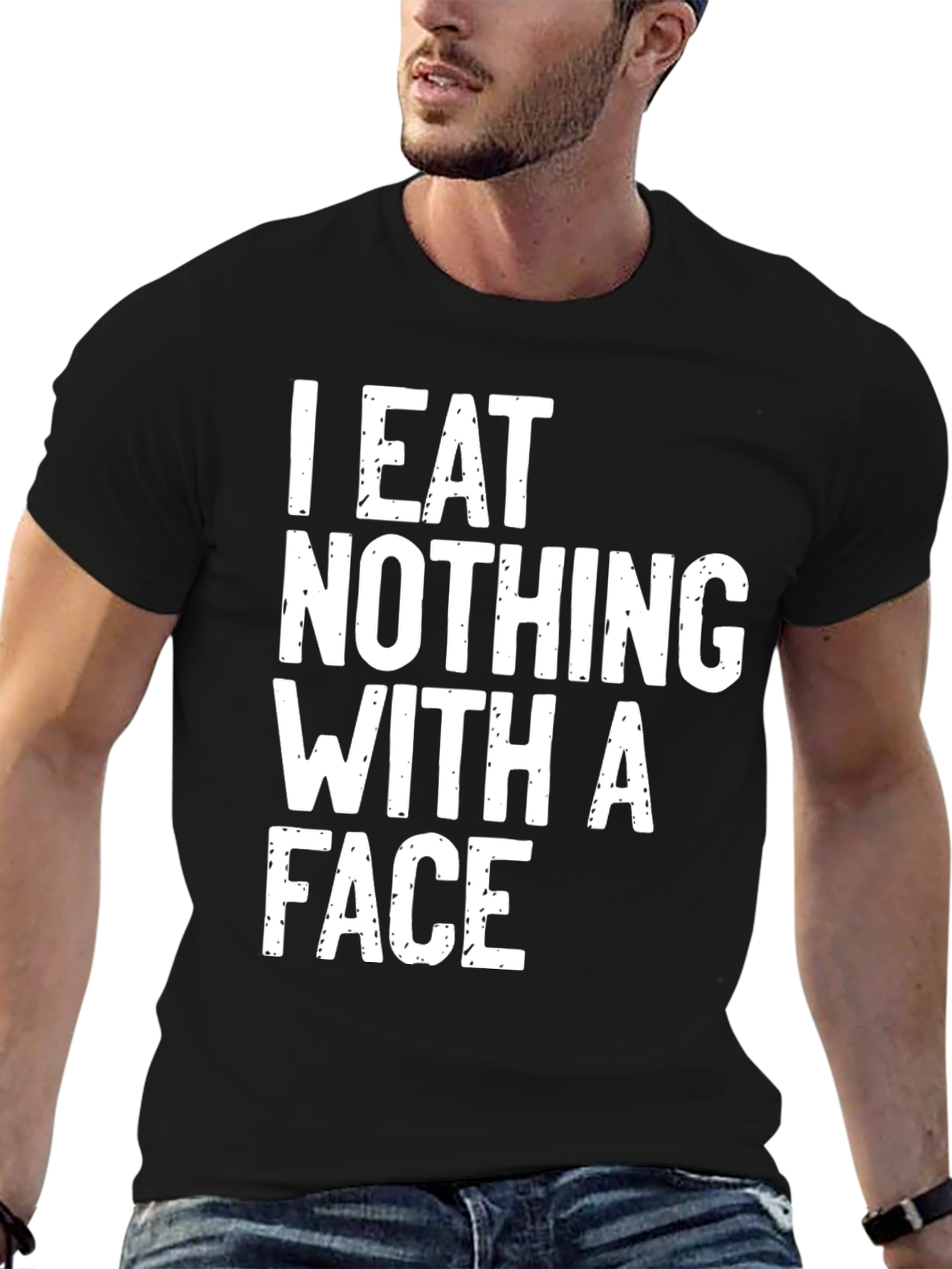 I Eat Nothing With a Face T-Shirt Vegan Vegetarian