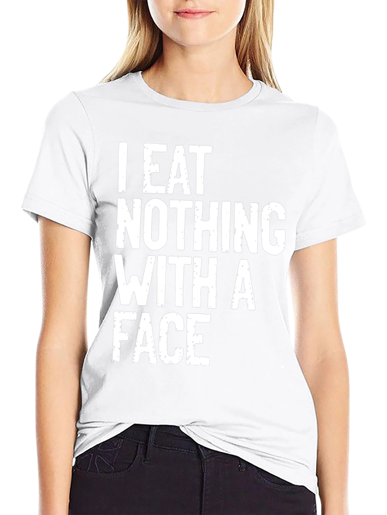 I Eat Nothing With a Face T-Shirt Vegan Vegetarian