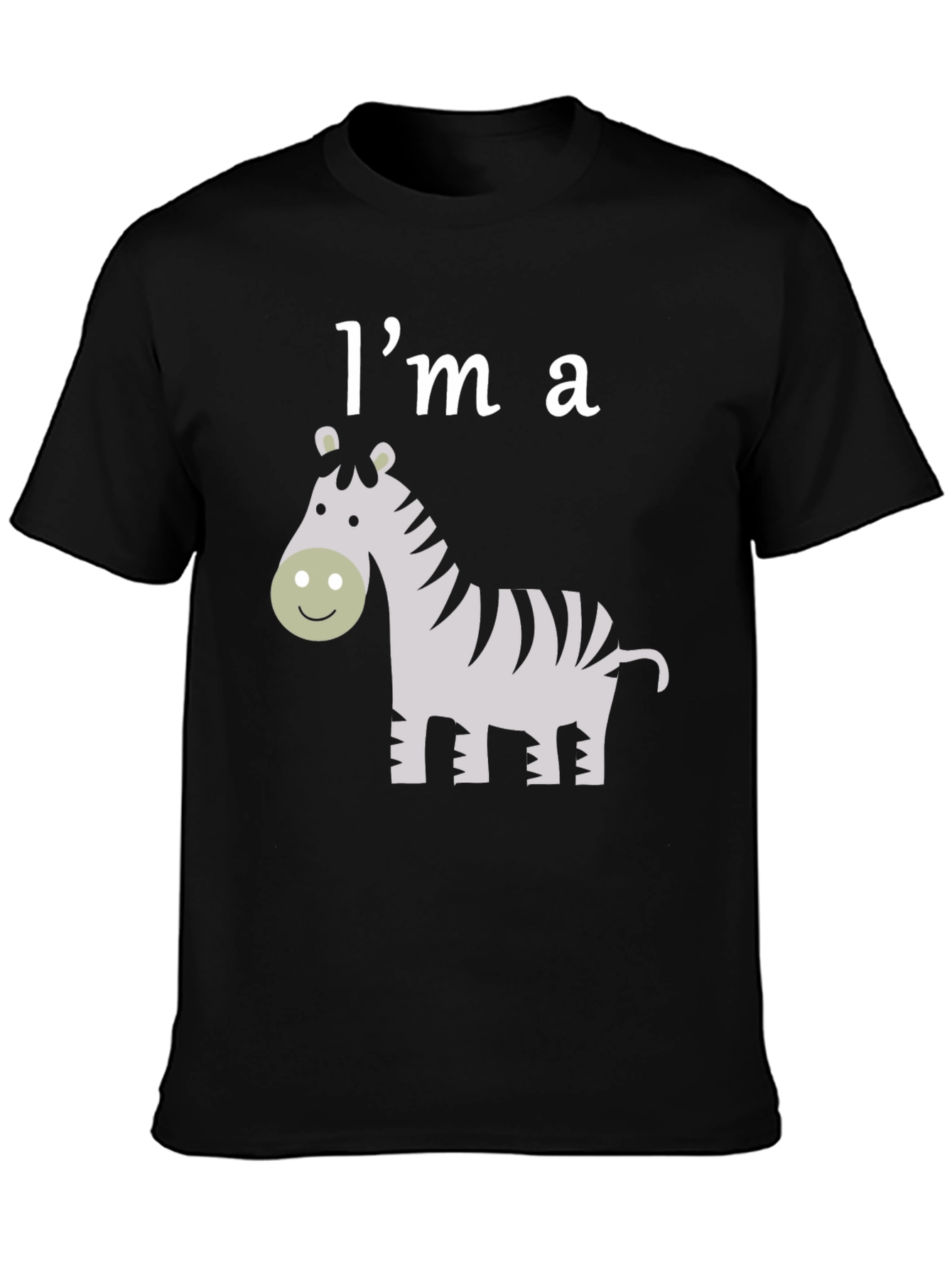 Im a Zebra Graphic T-Shirt - Black
