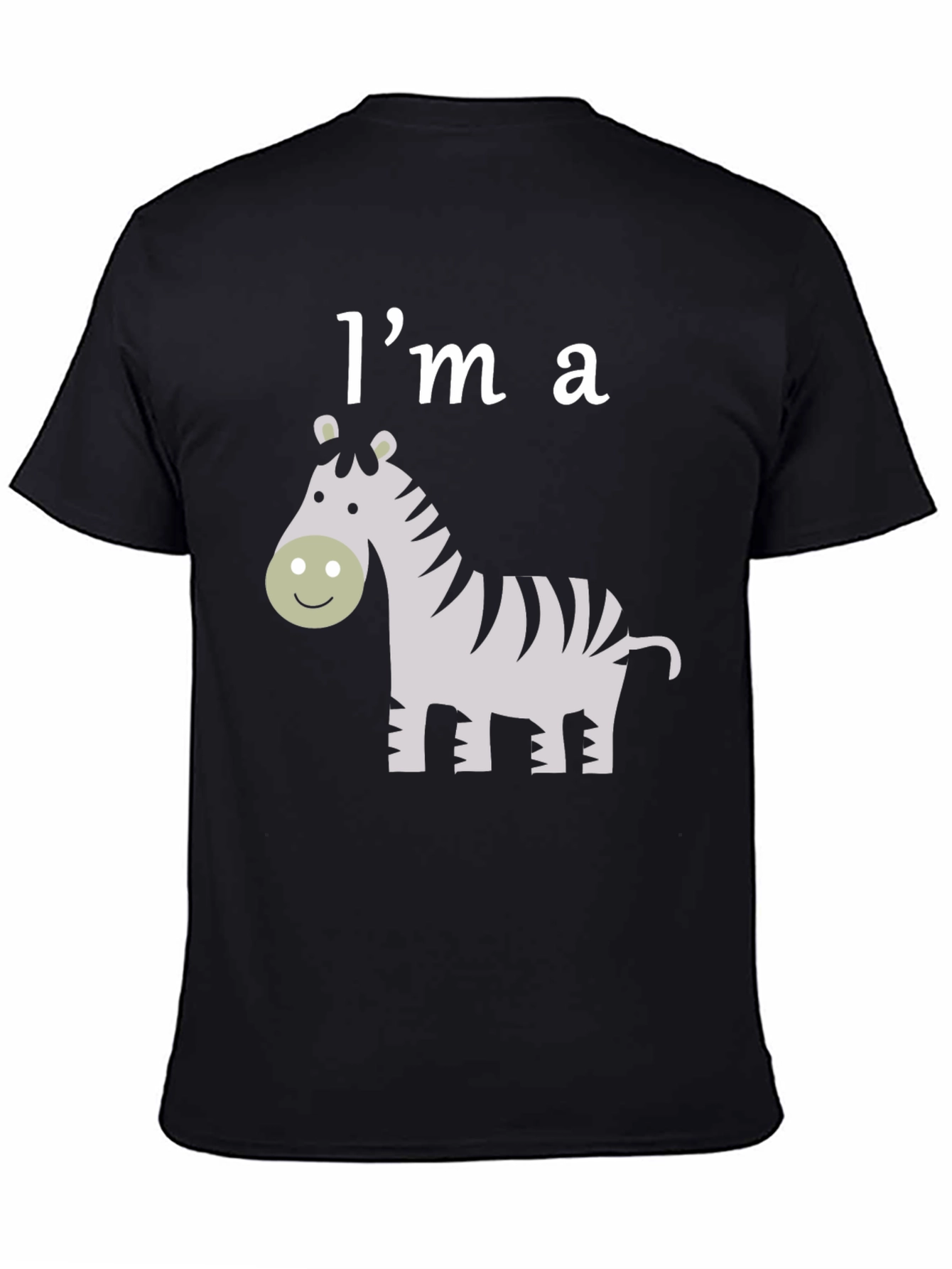 Im a Zebra Graphic T-Shirt - Black