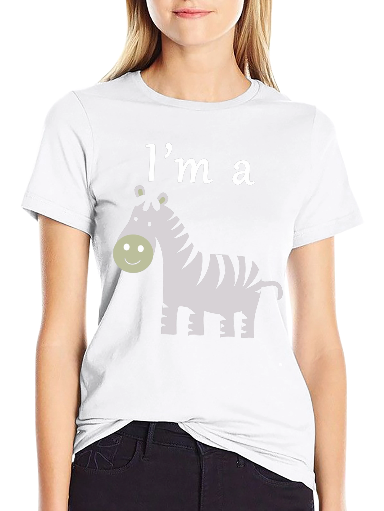 Im a Zebra Graphic T-Shirt - Black