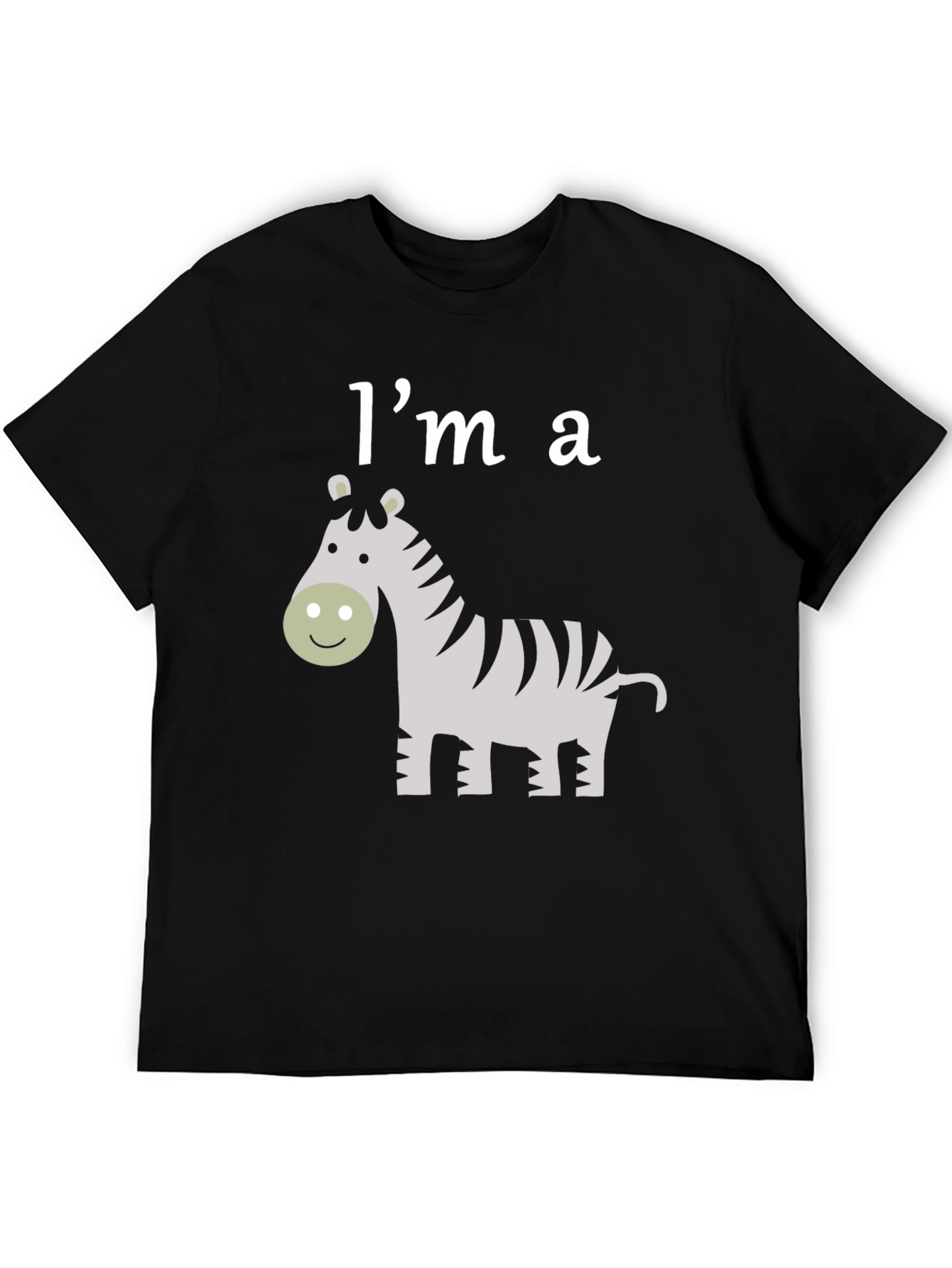 Im a Zebra Graphic T-Shirt - Black