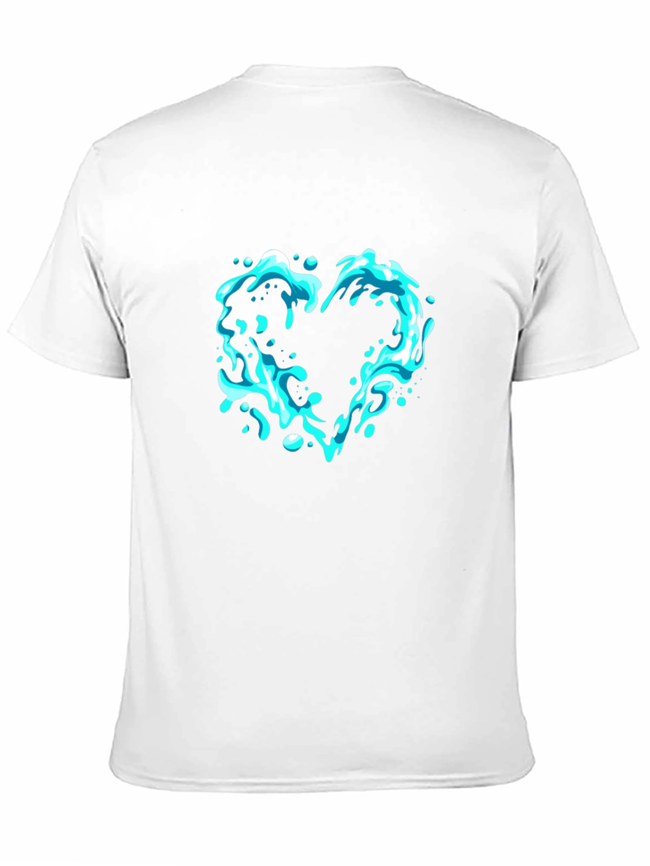 Water Heart Graphic Black T-Shirt