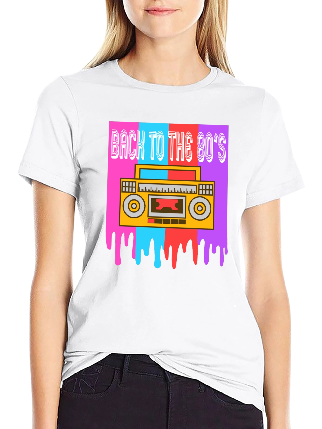 Retro 80s Boombox Graphic Tee