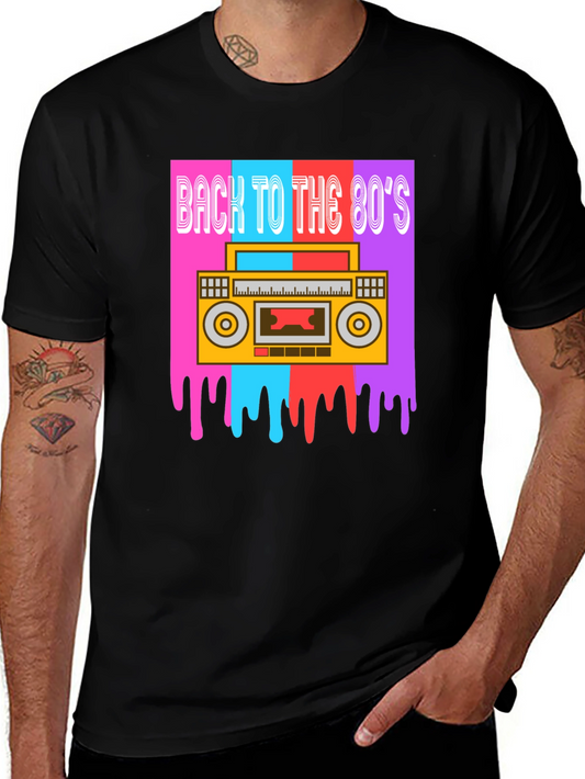 Retro 80s Boombox Graphic Tee