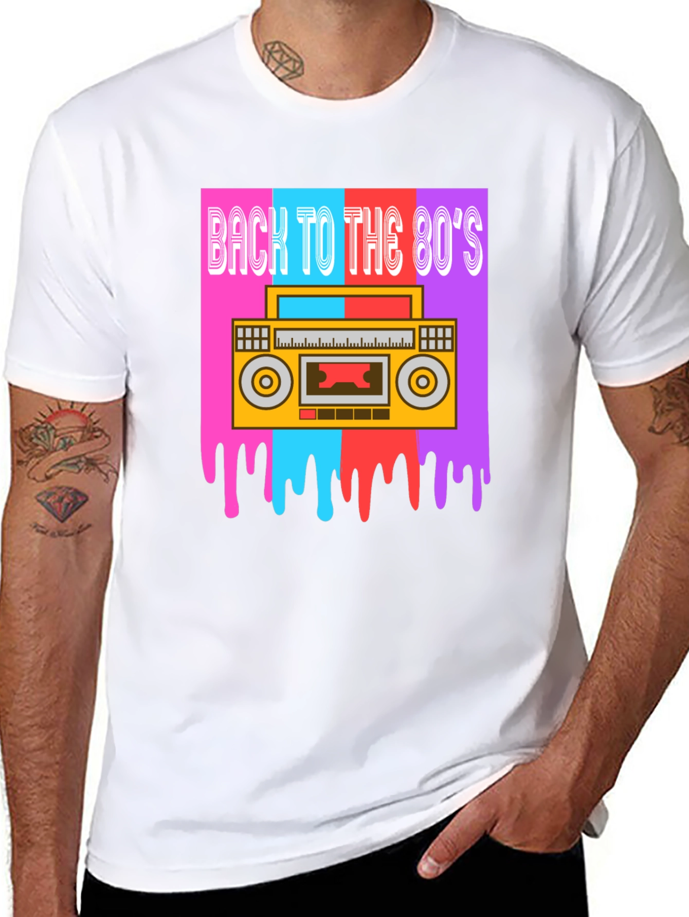Retro 80s Boombox Graphic Tee