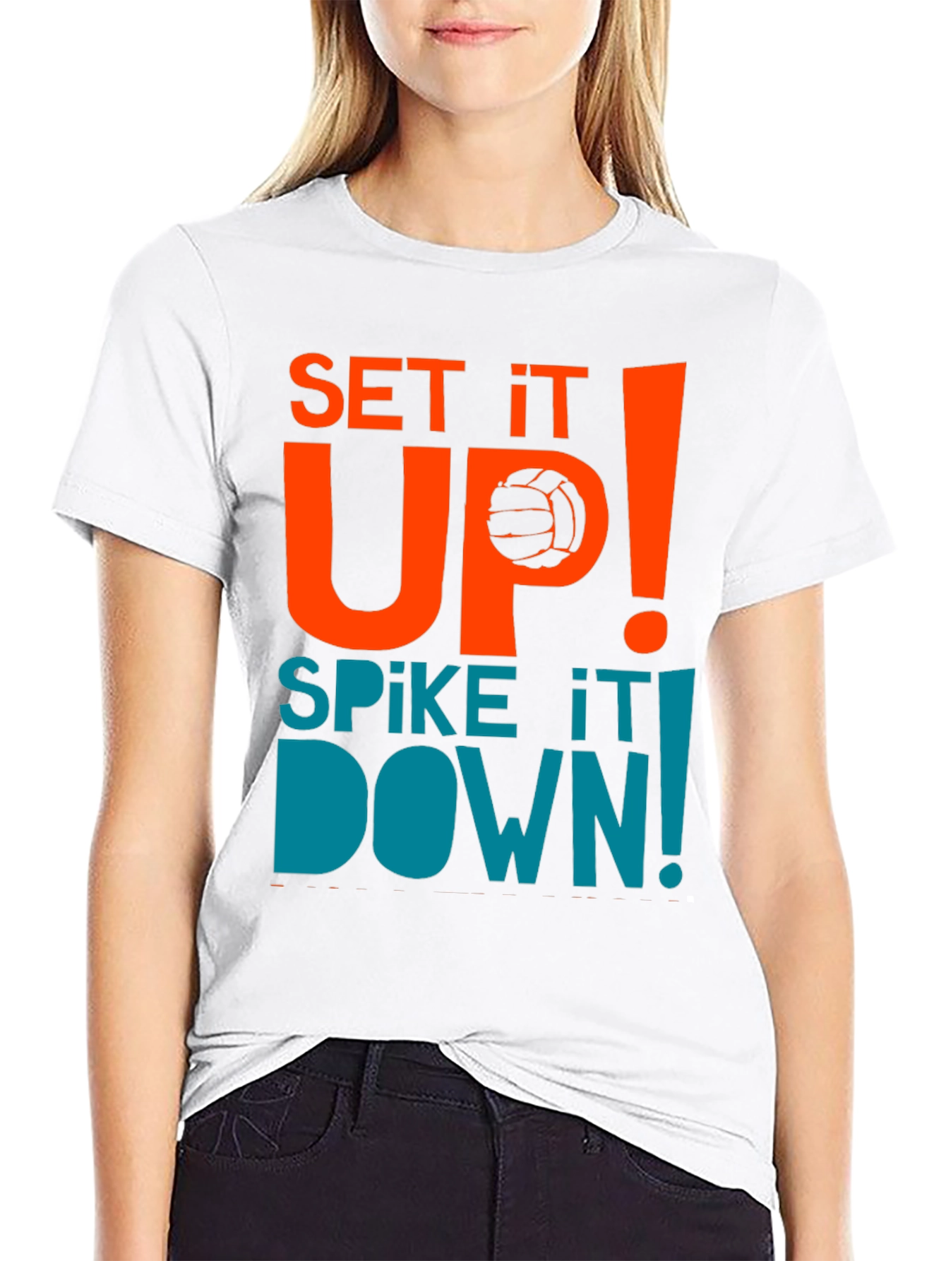 Volleyball T-Shirt - Set It Up Spike It Down!