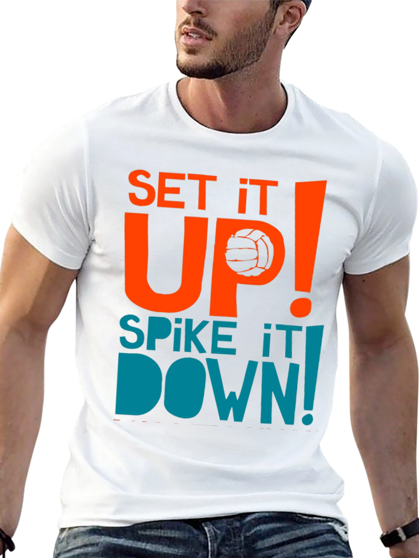 Volleyball T-Shirt - Set It Up Spike It Down!