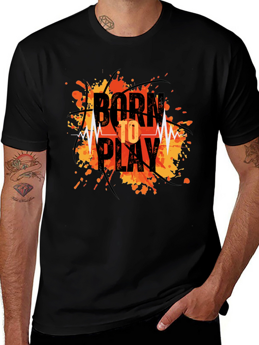 Born to Play Graphic T-Shirt - Black Tee