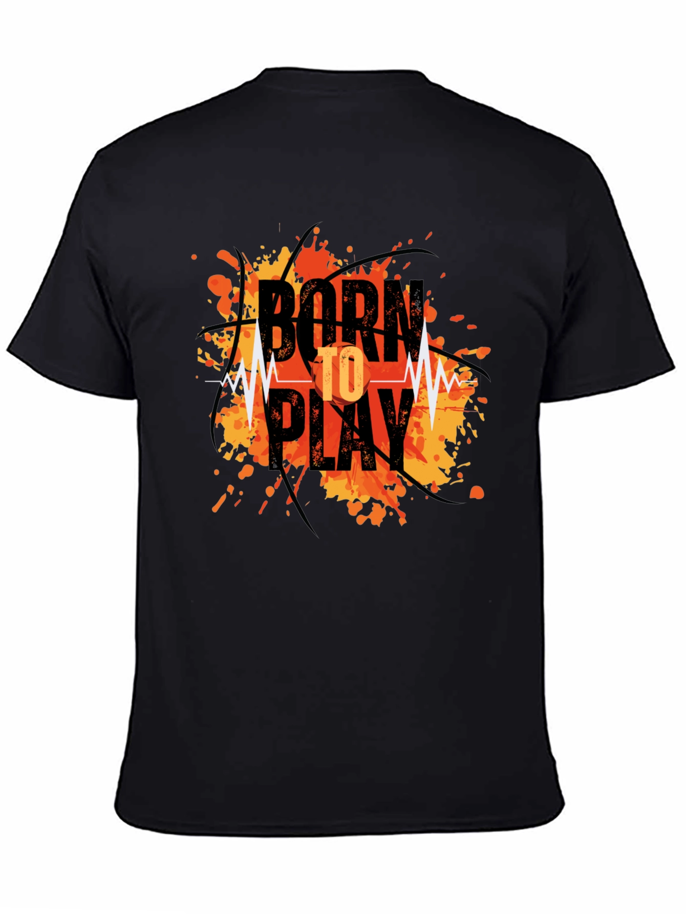 Born to Play Graphic T-Shirt - Black Tee