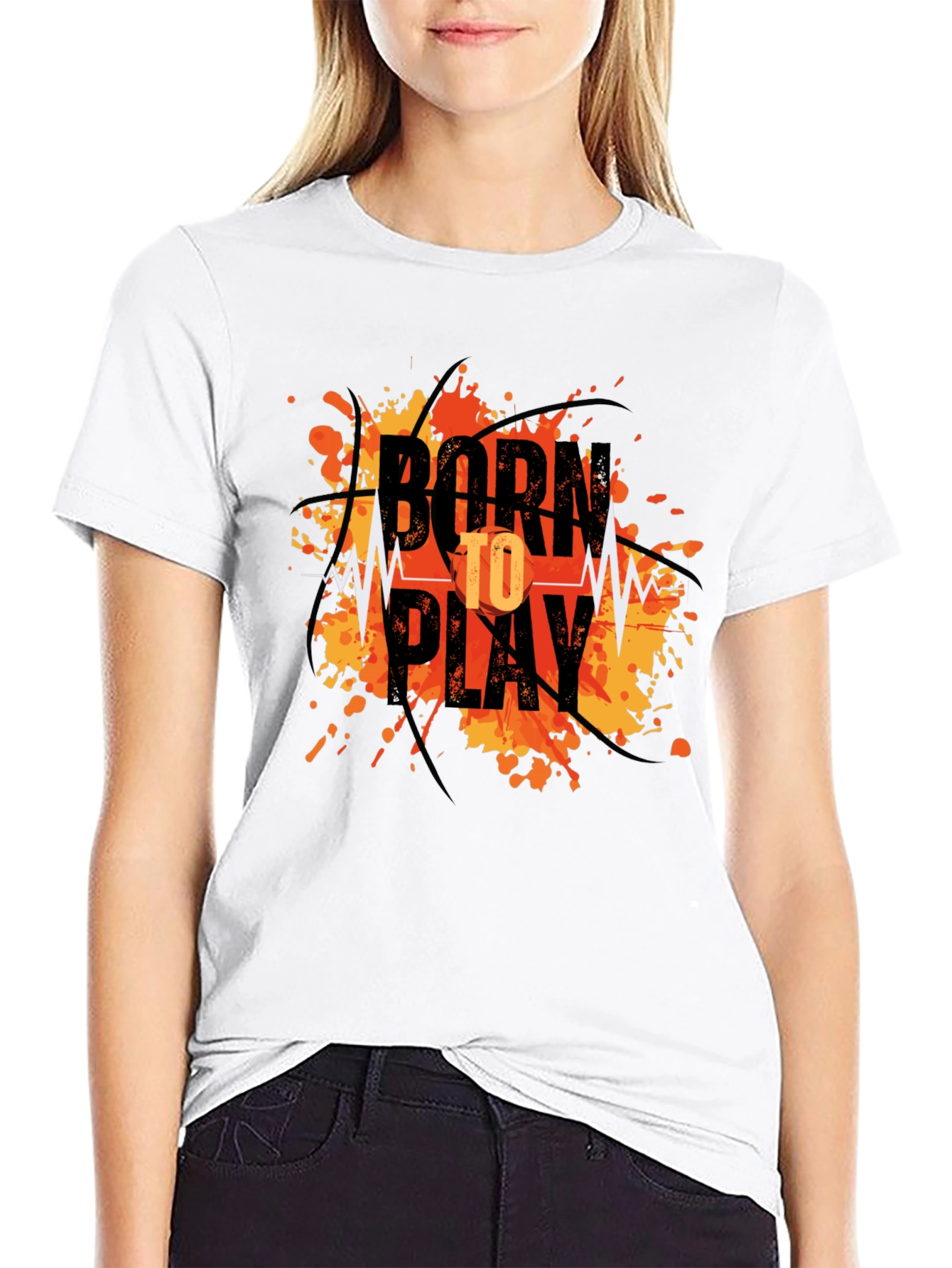Born to Play Graphic T-Shirt - Black Tee